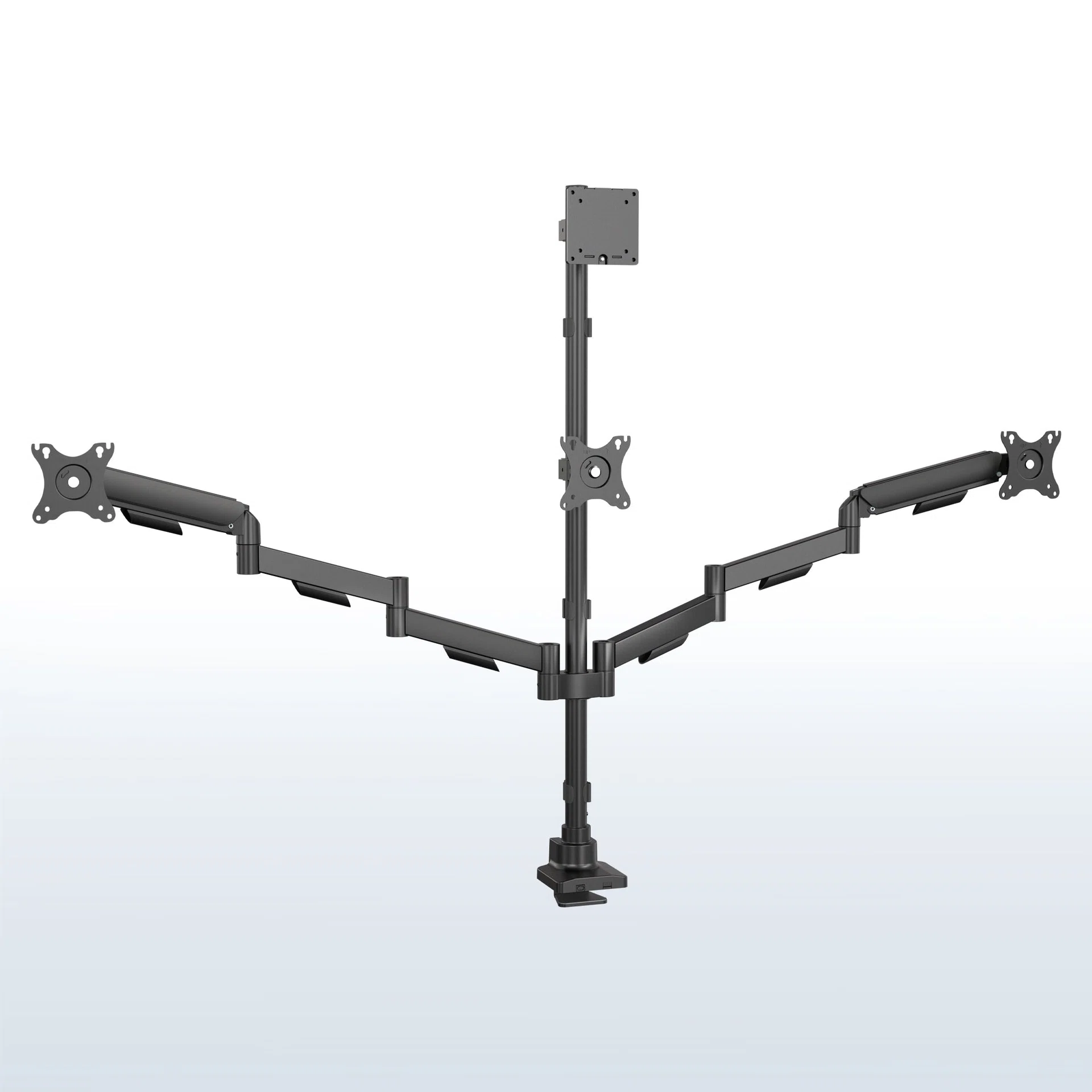 VIVO Quad Monitor Desk Stand (2 Mechanical Arms + 2 Fixed) - 17” to 49" Screens — Quad Monitor Desk Stand (2 Mechanical Arms + 2 Fixed) - 17” to 49" Screens — Product view