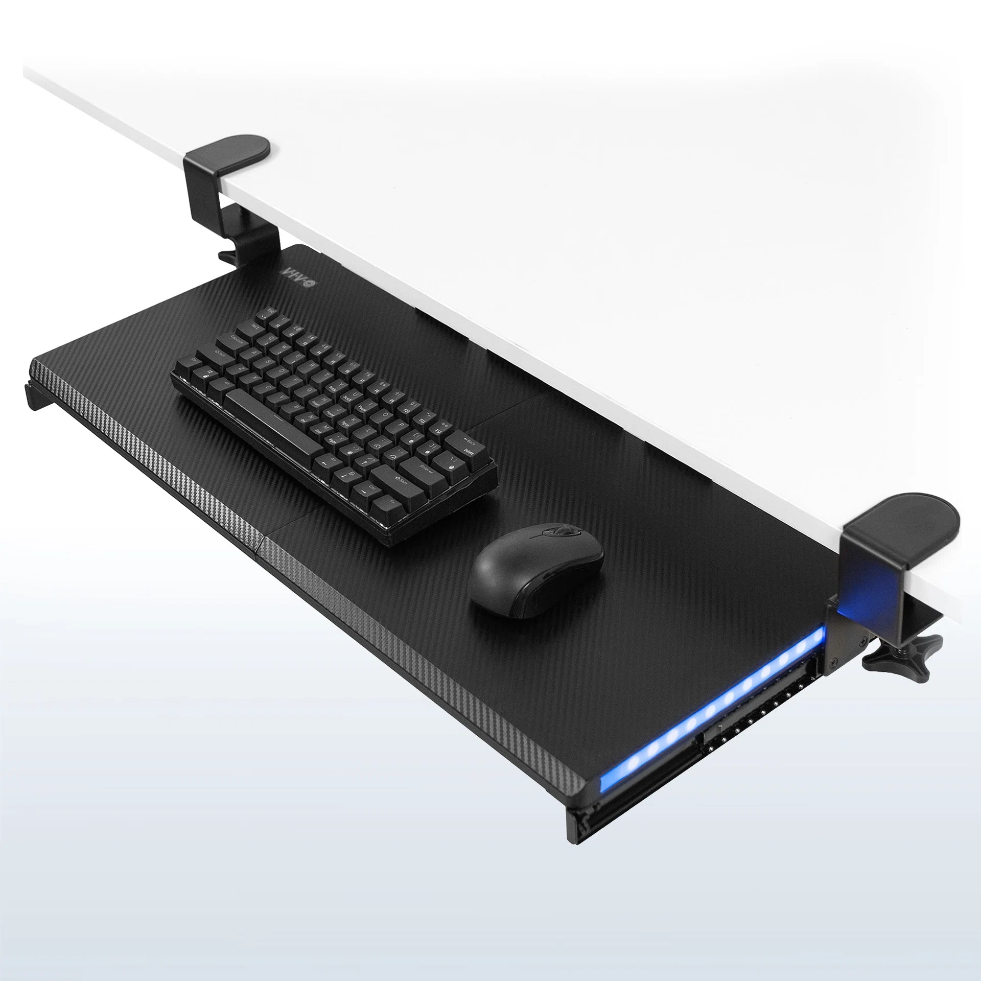 Clamp-on Keyboard Tray with RGB Lights
