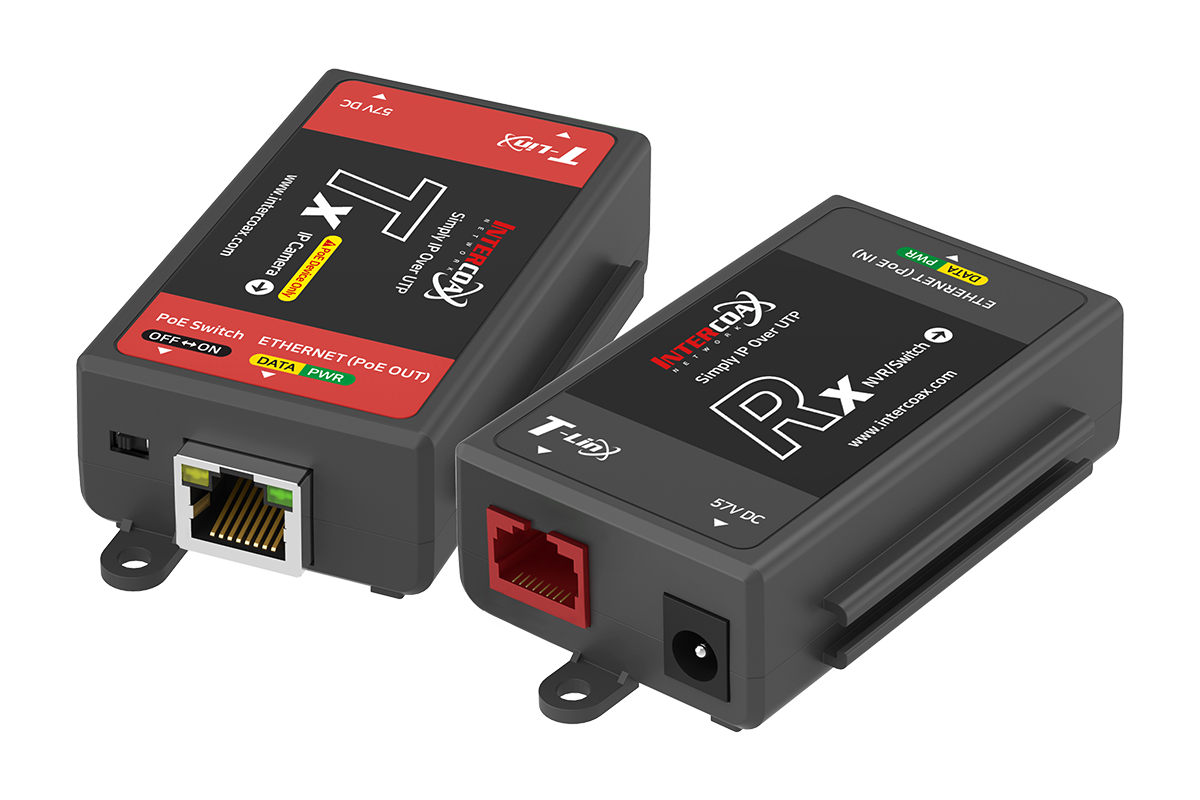Lorex Single Port IP & PoE Cat5e Extender Set (400m/1300ft end-to-end PoE Injector) · Original hardware connector-side perspective