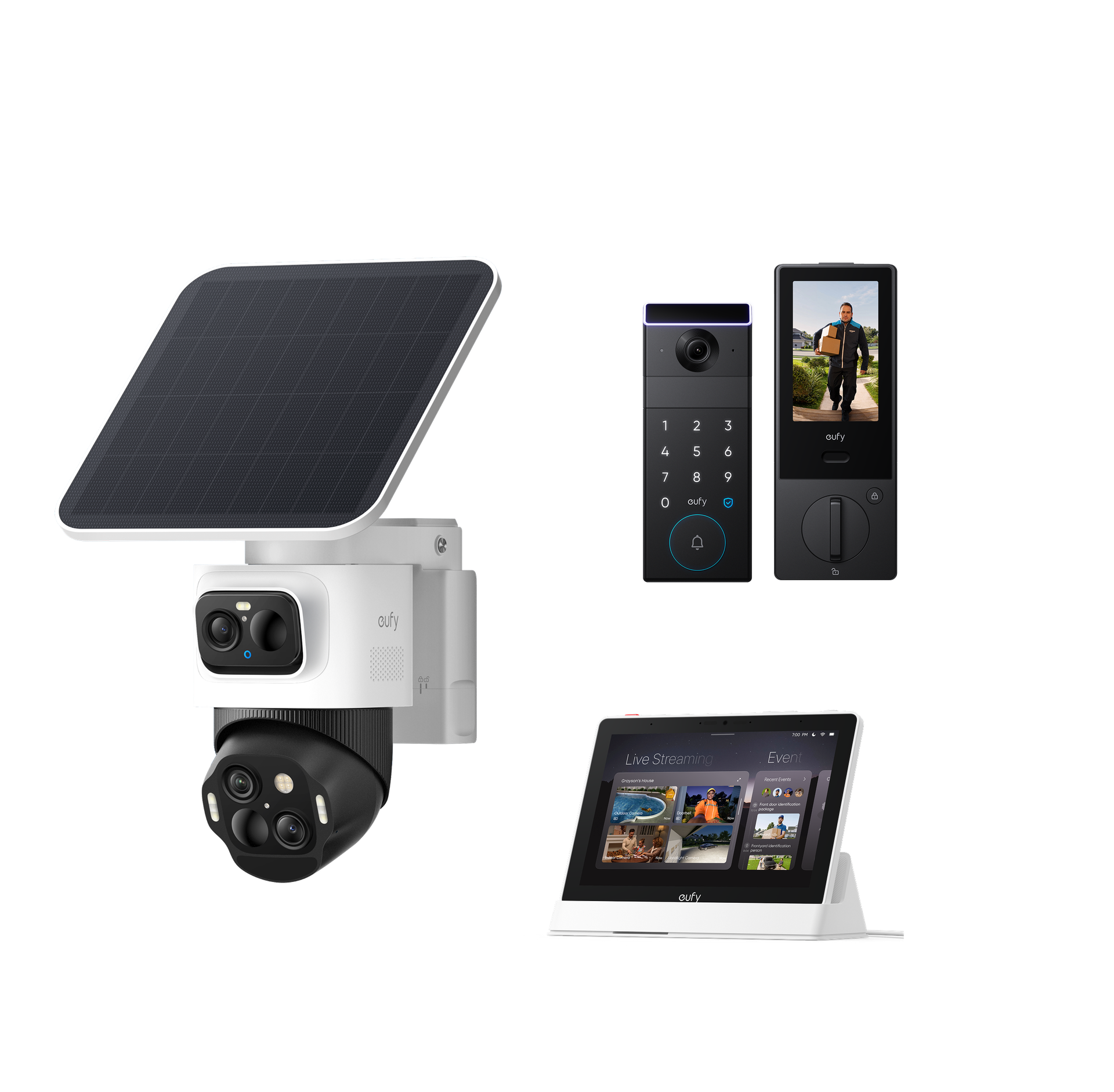 eufyCam S4 +Smart Display E10 + eufy FamiLock S3 Max
