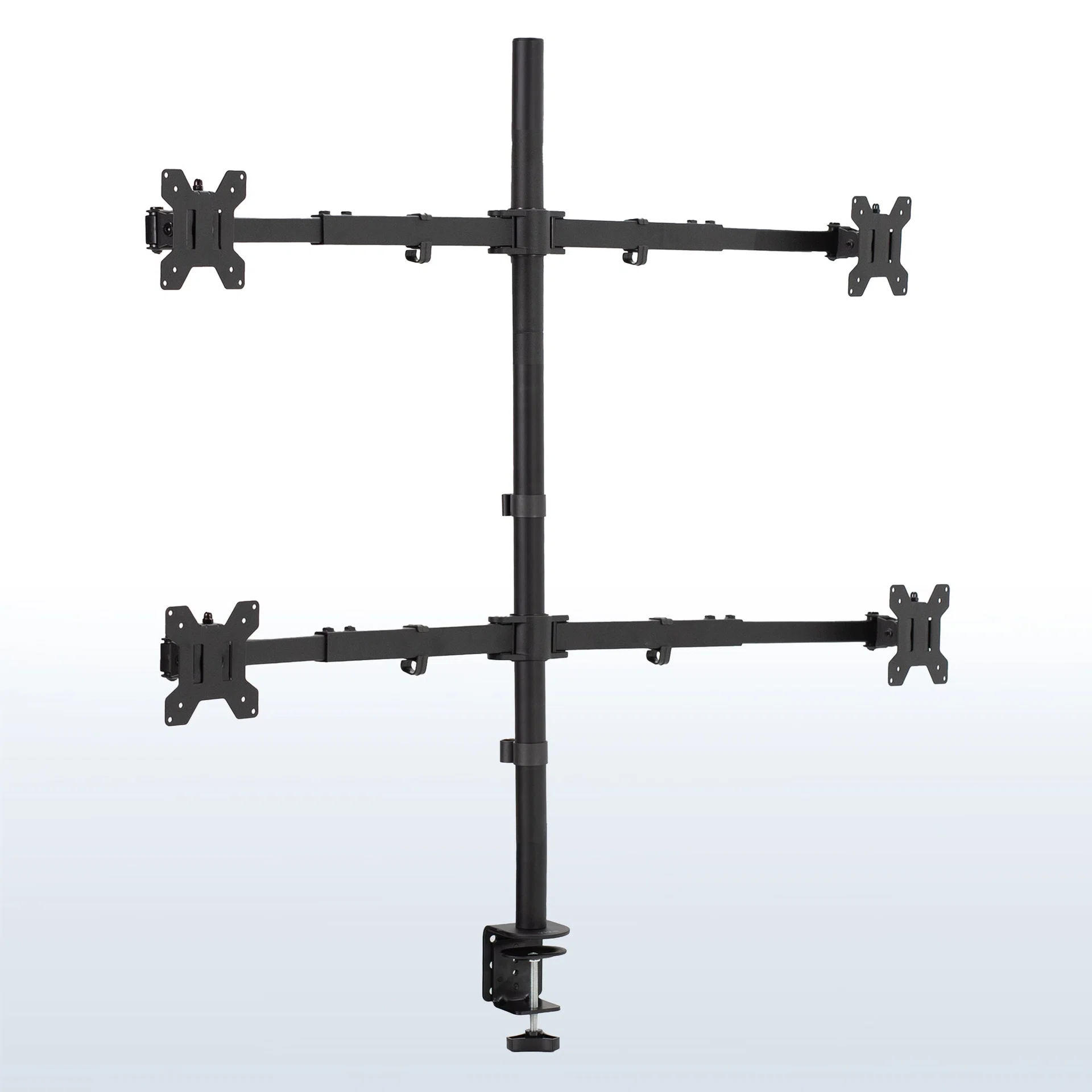 Telescoping Quad Monitor Desk Mount - 27” to 38” Screens