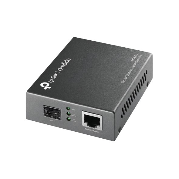 Omada 10/100/1000 Mbps RJ45 to 1000 Mbps SFP Slot Supporting MiniGBIC Modules, MC220L