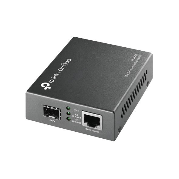 TP-Link Omada 10G Multi-Gigabit RJ45 to 10G SFP+ Slot Supporting MiniGBIC Modules, MC420L — Product view
