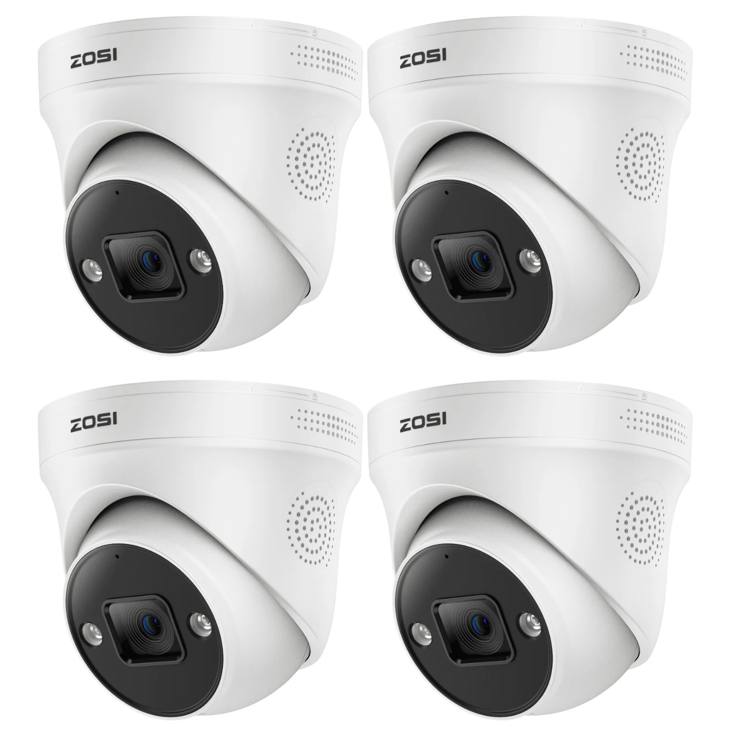 C225 5MP PoE IP Camera with Starlight Night Vision — 4-Camera Pack