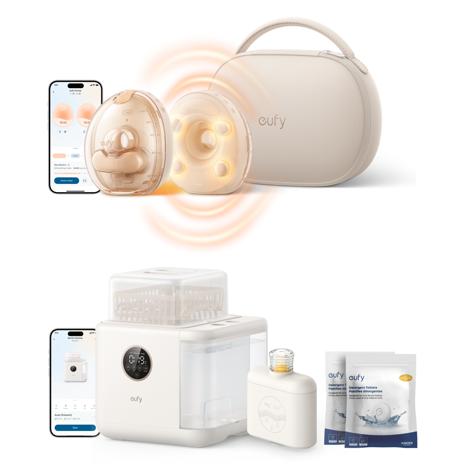 eufy Wearable Breast Pump S2 Pro & Baby Bottle Washer S1 Pro