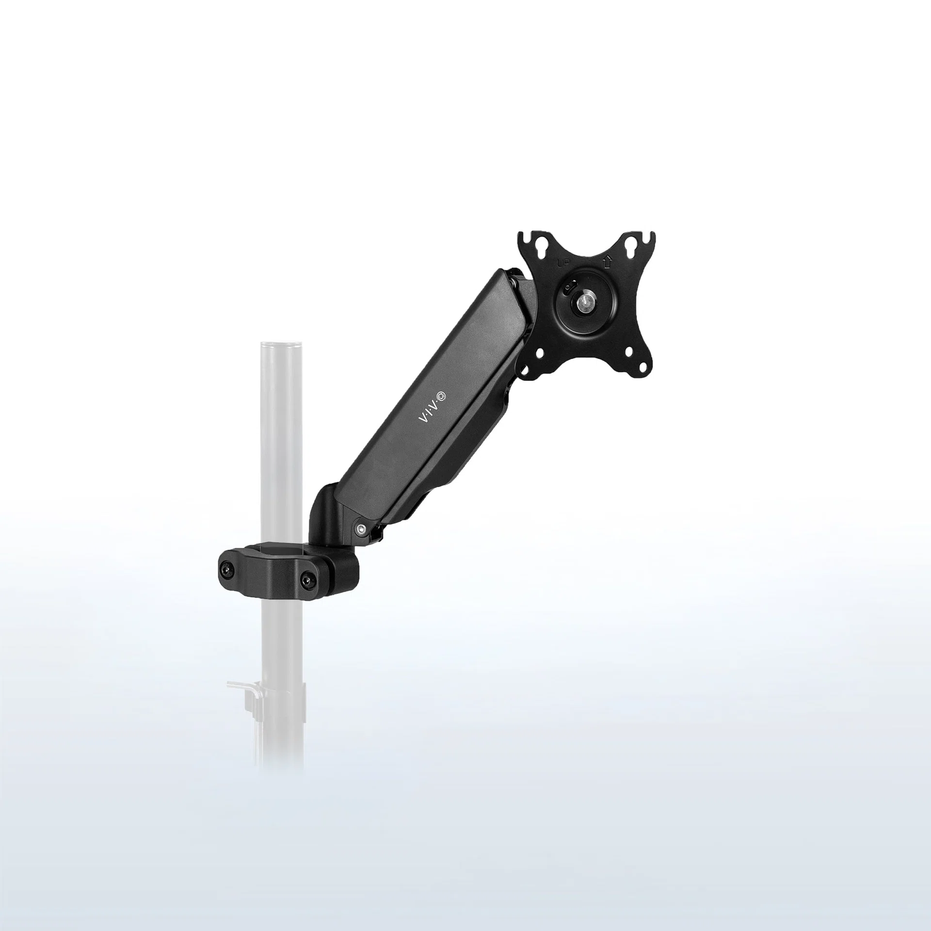 Pole Mount Single Pneumatic Arm - 17" to 32" Screens