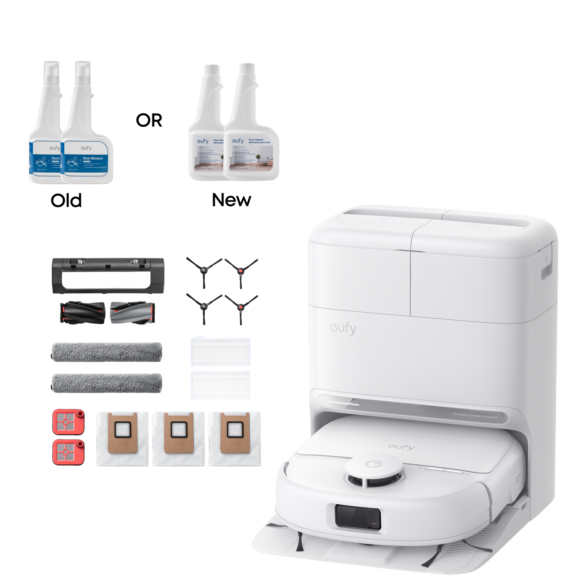 eufy Robot Vacuum Omni C28 White + Replacement Kit + Cleaning Solution ×2: product detail 1