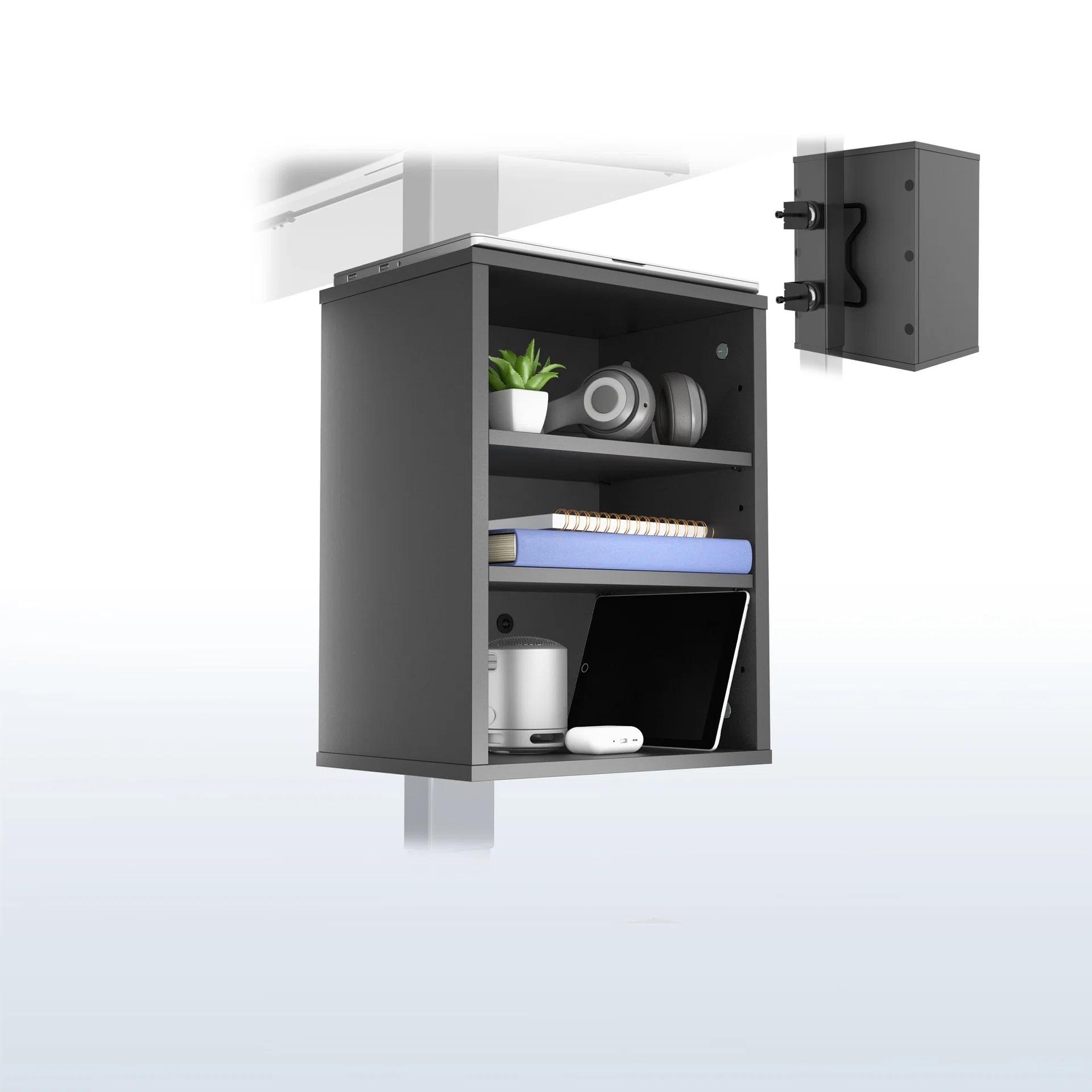 VIVO Clamp-on Shelving Unit for Desk — Clamp-on Shelving Unit for Desk — Product view