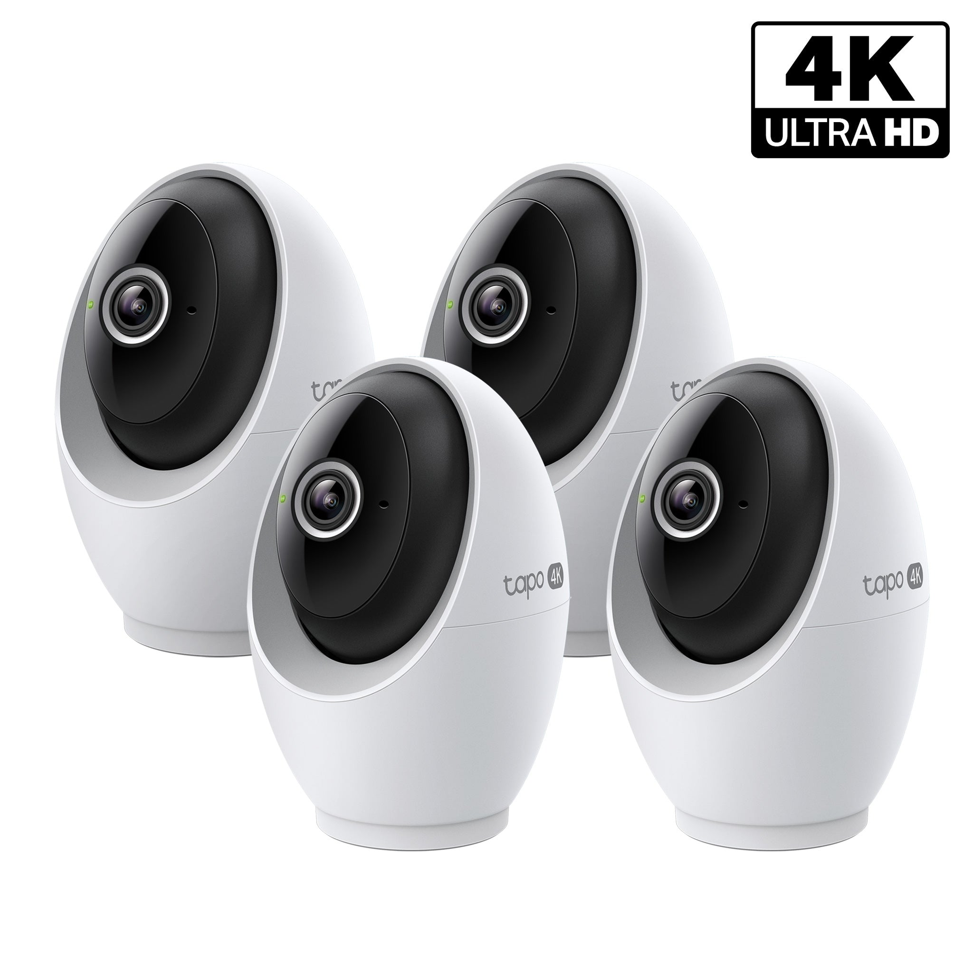 TP-Link 4K Ultra HD Pan/Tilt Dual-Band WiFi Indoor Security Camera, Tapo C260 RoomCam 4-Pack — Product view