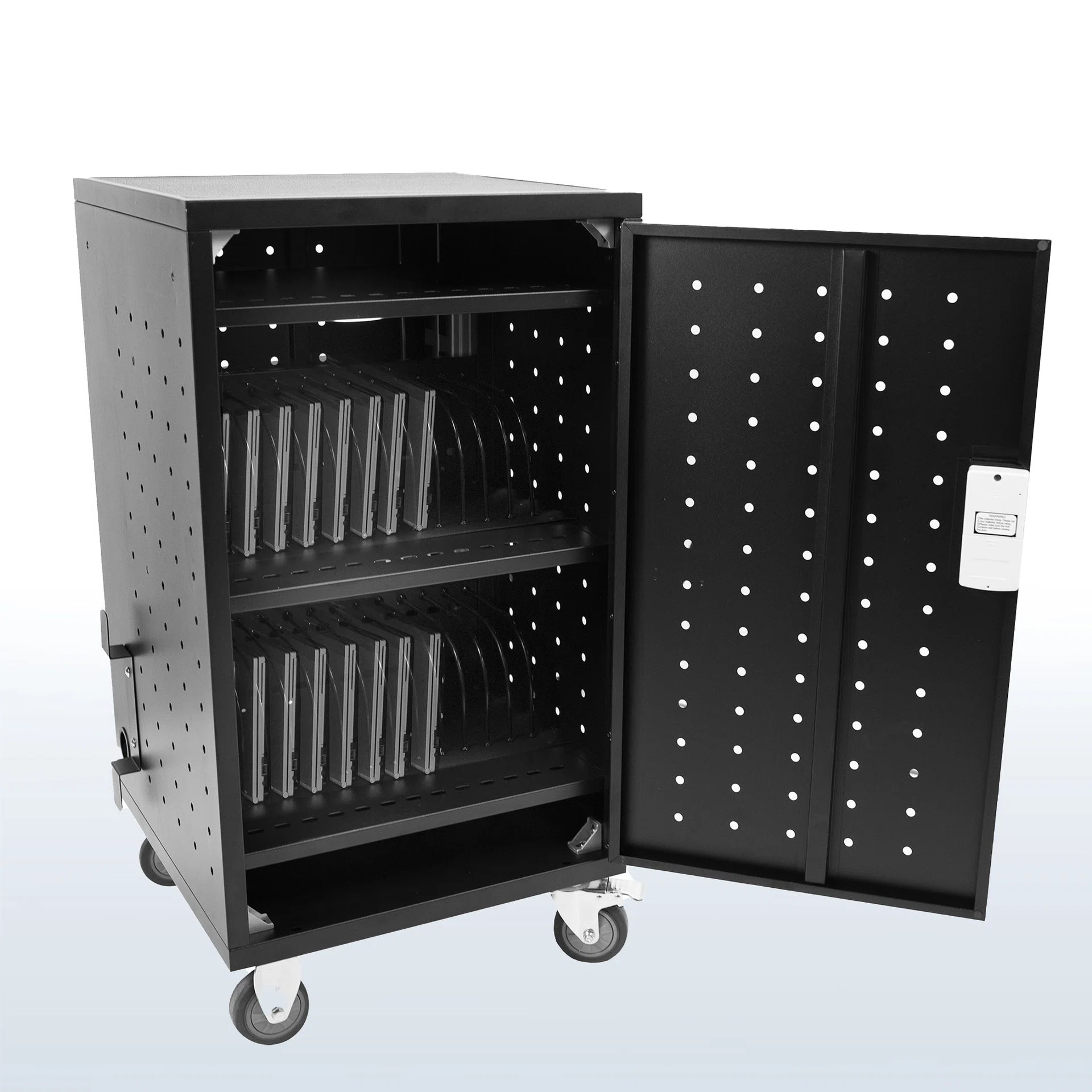30-Device Laptop Charging Cart with Keypad Lock