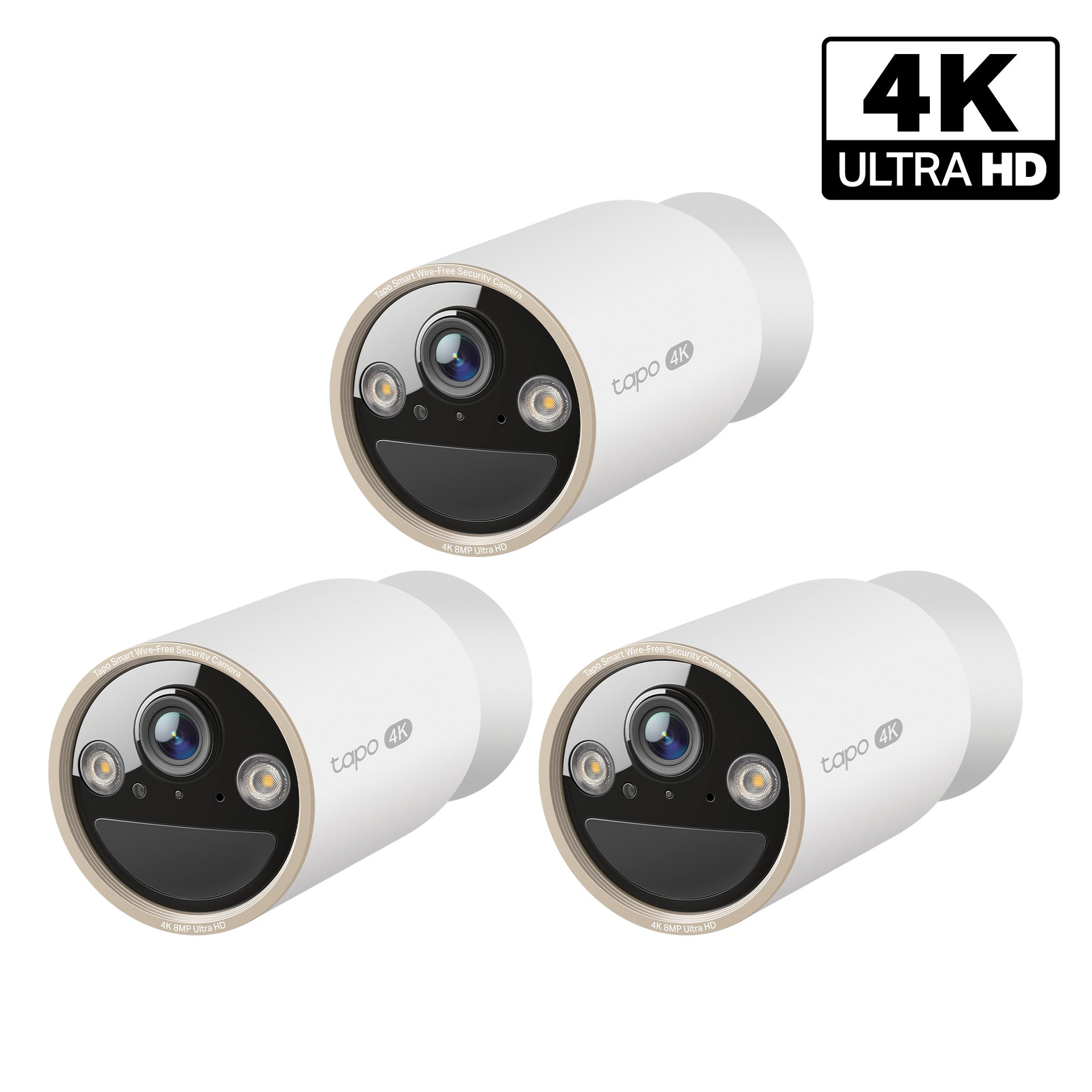 TP-Link MagCam 4K Ultra HD Battery Powered Camera, Tapo C460 3-Pack — Product view