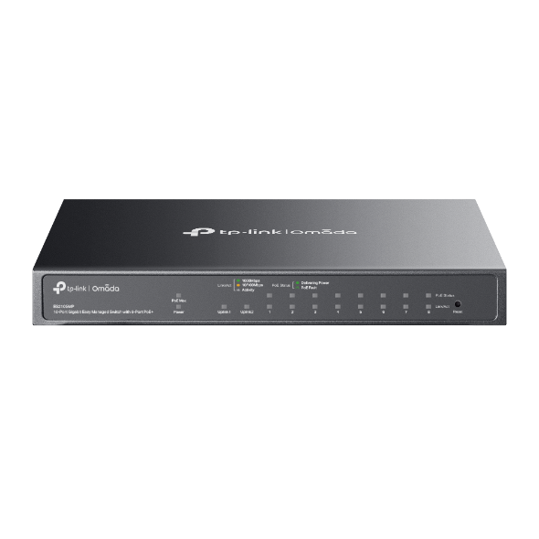 Omada 10-Port Gigabit Easy Managed PoE Switch with 8-Port PoE+, ES210GMP