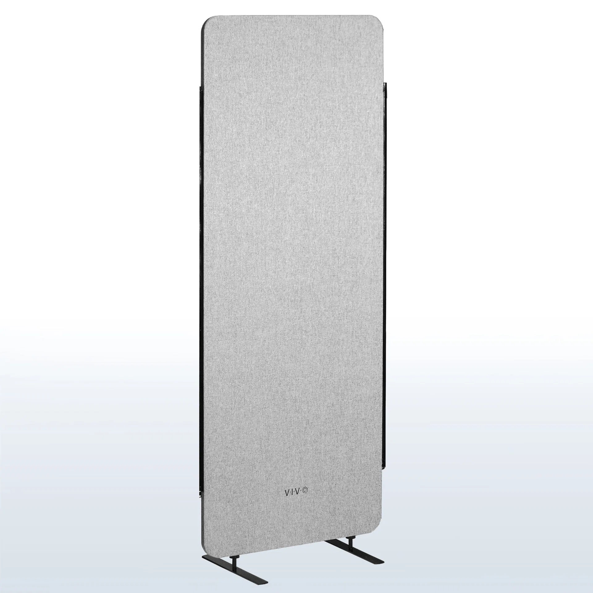 VIVO Freestanding Room Dividers — 24"L x 66"H / Gray Panel — Product view