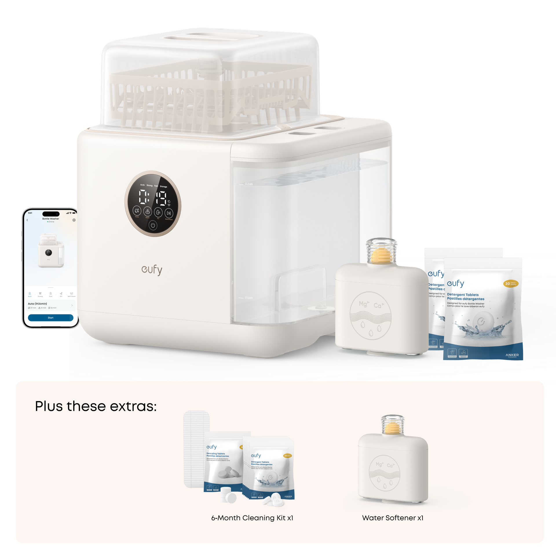 eufy Baby Bottle Washer S1 Pro & 6-Month Essential Cleaning Kit