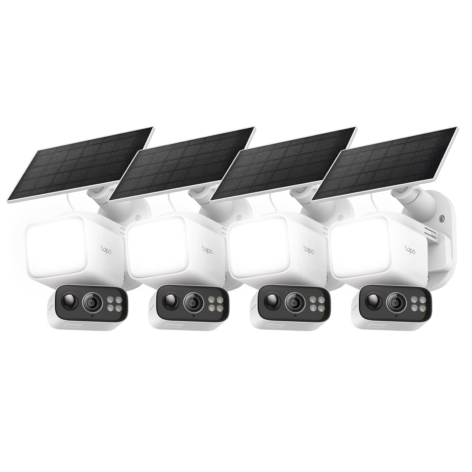 TP-Link 2K Floodlight Solar 360° Pan/Tilt Security Camera, Tapo C615F Kit 4-Pack — Product view