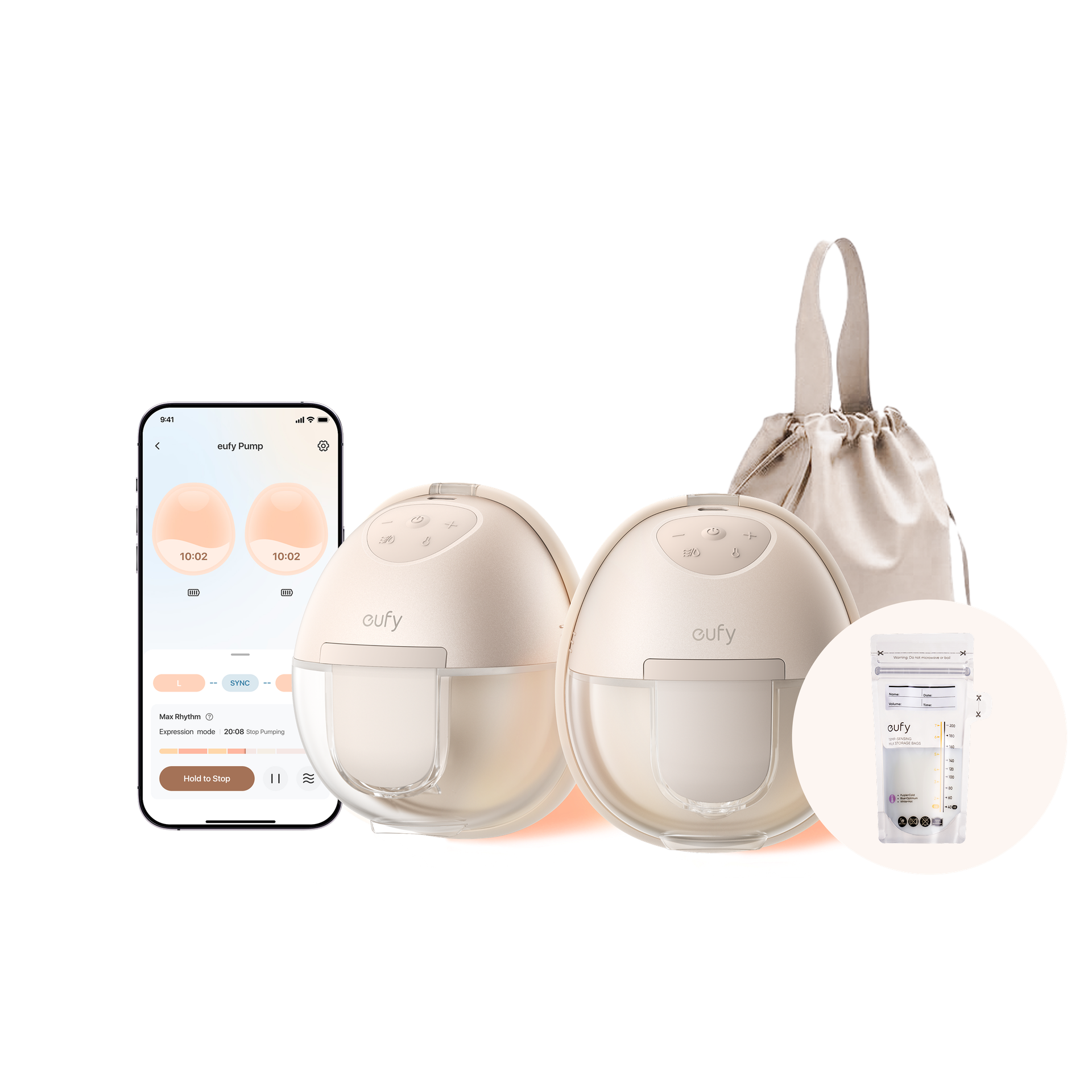eufy Breast Pump S1 & Milk Bags(120 Pieces)