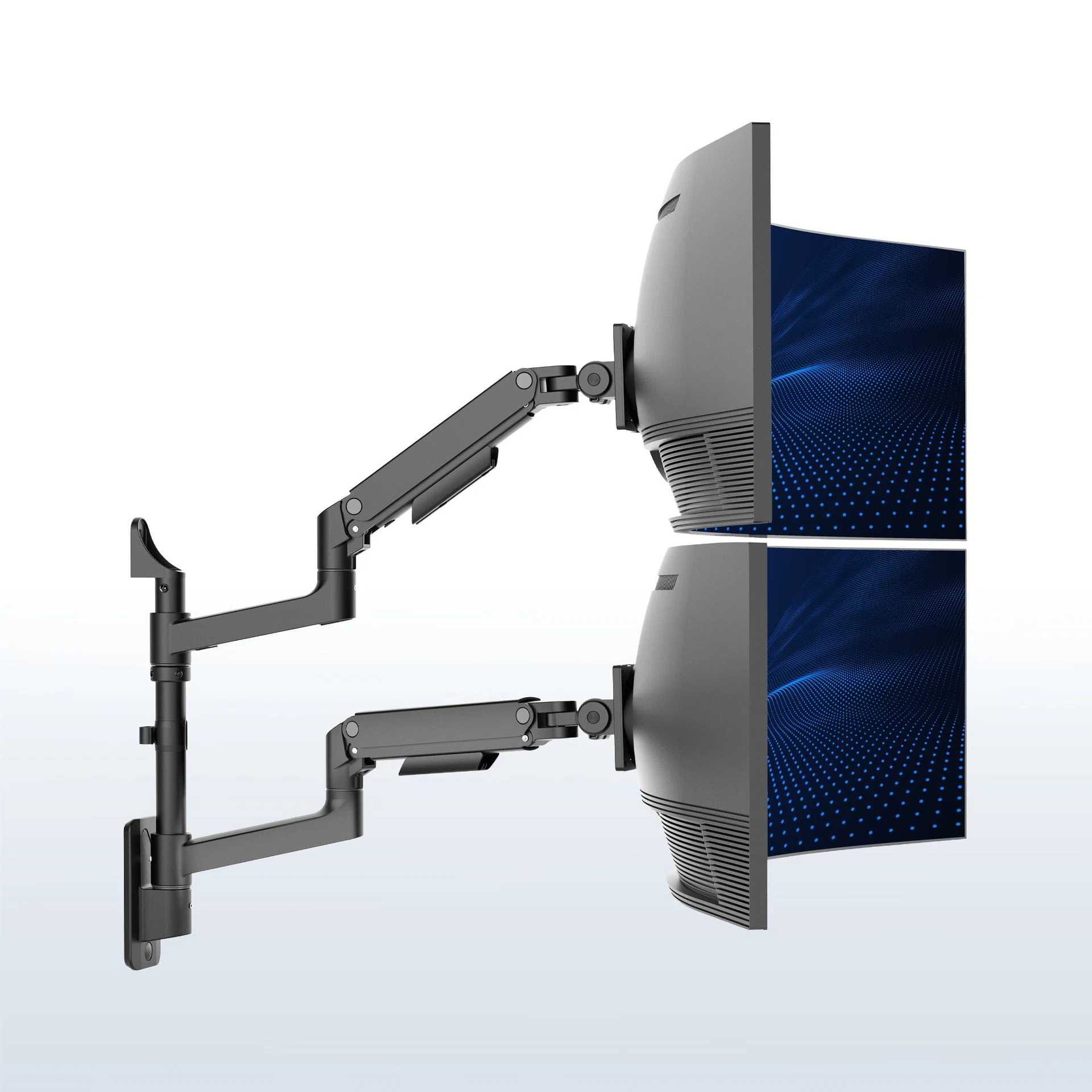 VIVO Pneumatic Arm Dual Ultrawide Monitor Wall Mount - Up to 49" Screens — Pneumatic Arm Dual Ultrawide Monitor Wall Mount - Up to 49" Screens — Product view