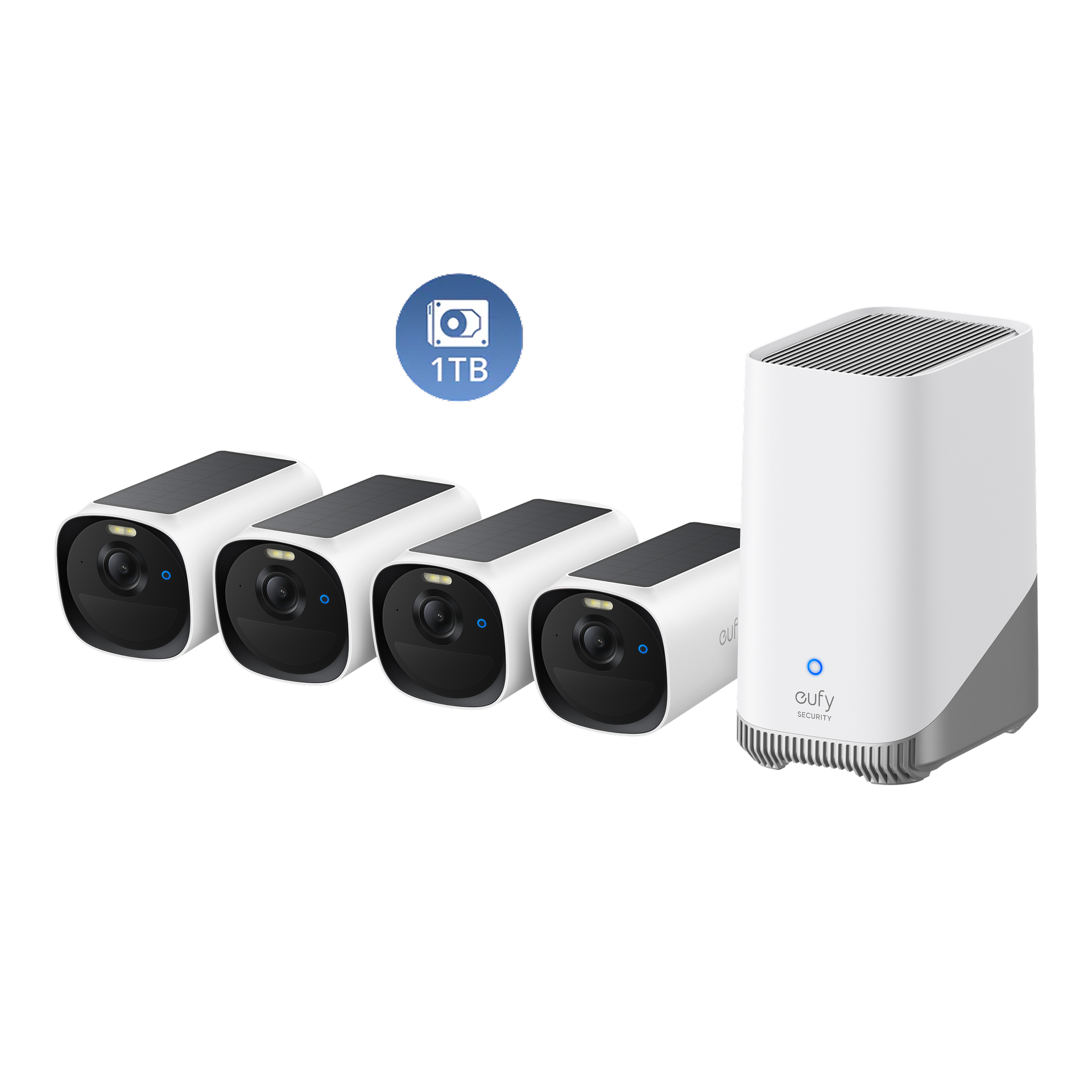 eufyCam E40 4-Cam Kit (HomeBase™ S380) + 1 TB Hard Drive