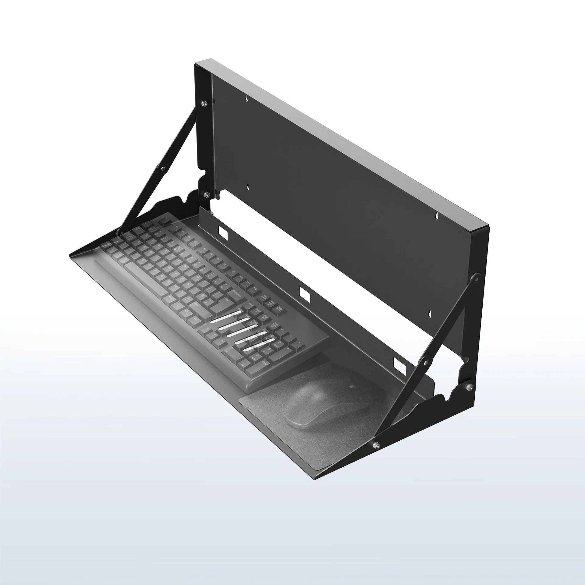 Flip Down Keyboard Tray Wall Mount