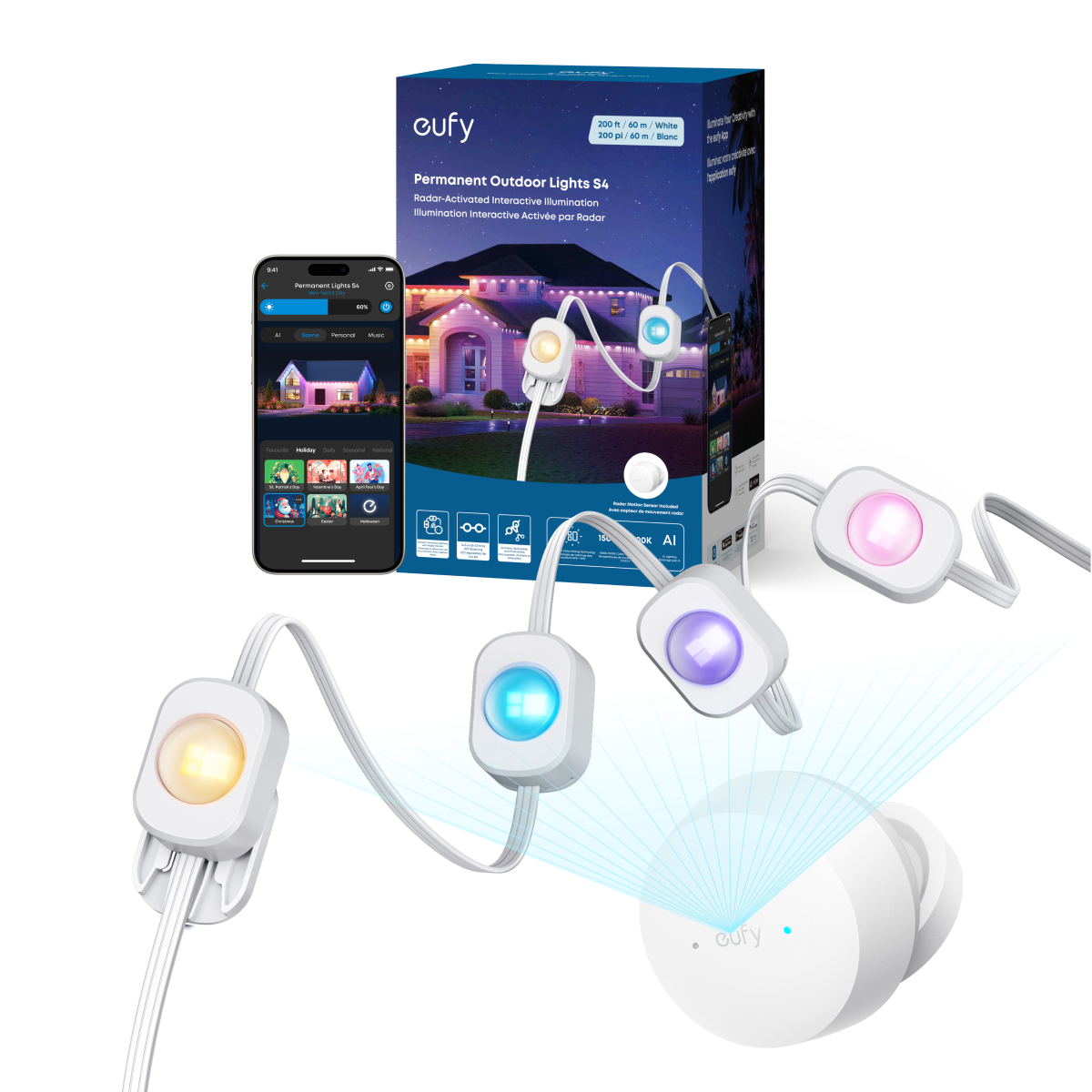 eufy Permanent Outdoor Lights S4 (200 ft with 144 LED Lights)