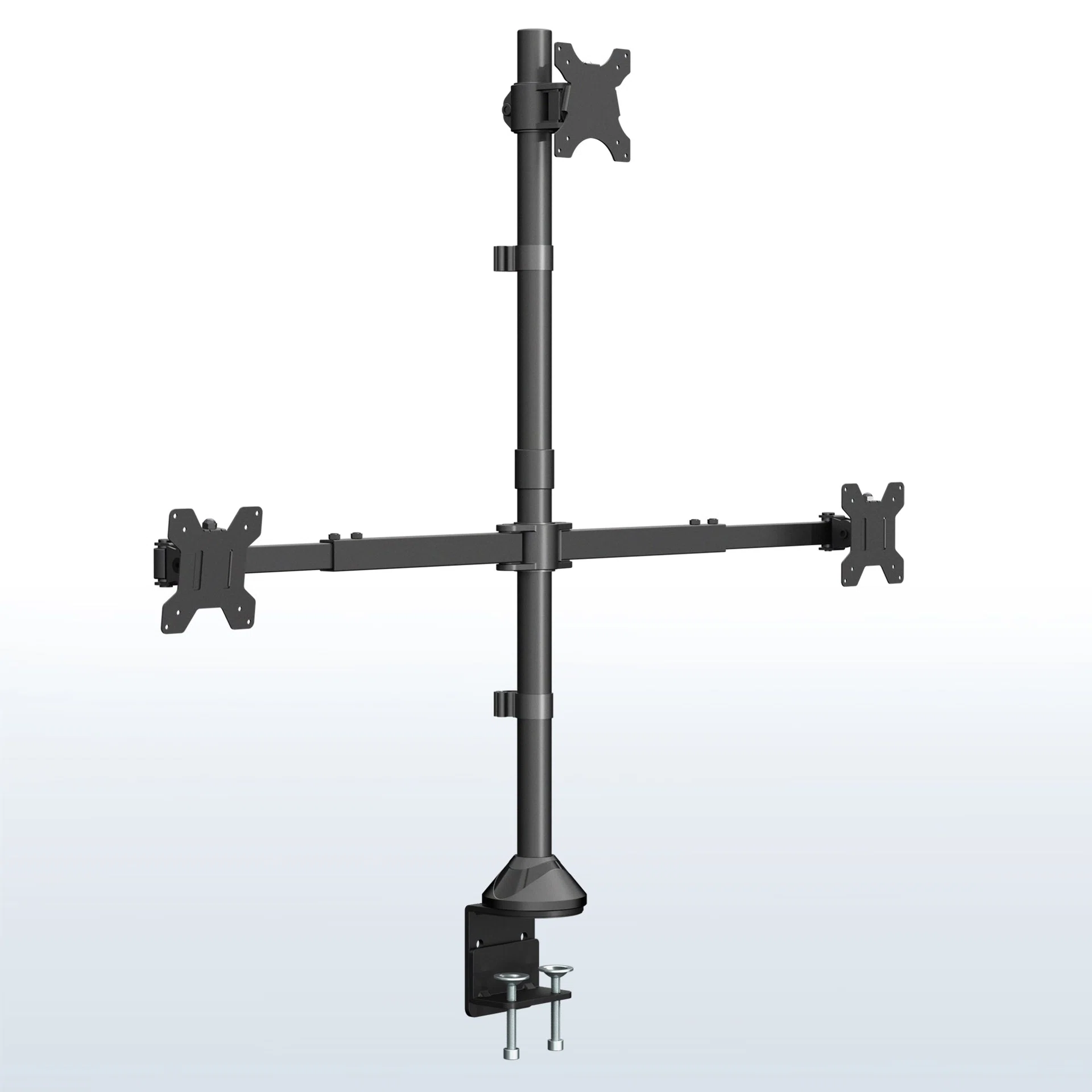 VIVO Telescoping Extra Tall Triple Ultrawide Monitor Desk Mount - 27” to 38” Screens — Telescoping Extra Tall Triple Ultrawide Monitor Desk Mount - 27” to 38” Screens — Product view