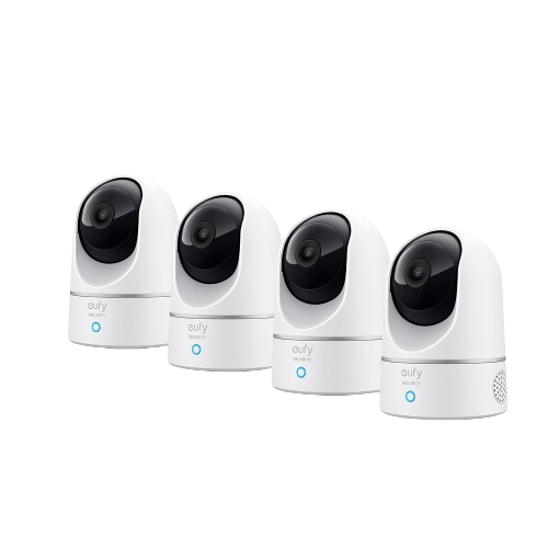 Eufy Indoor Cam E220 (2K, 4-Cam Kit, Pan & Tilt)