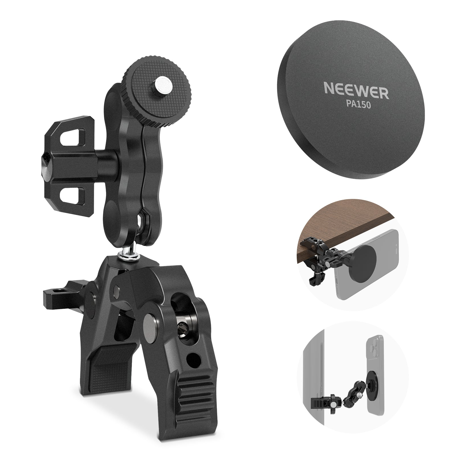 NEEWER PA150 Magnetic Phone Mount with Super Clamp: image 1