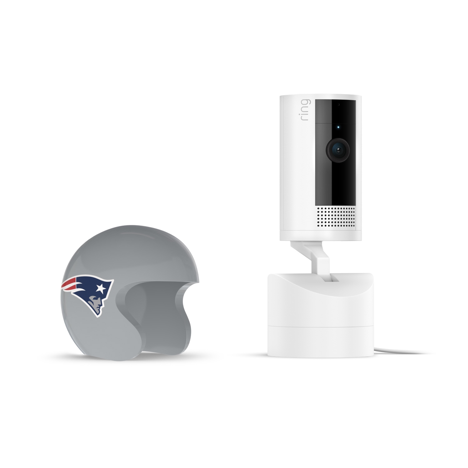 Pan-Tilt Indoor Cam, White + NFL Game Day Cam Cover — AFC