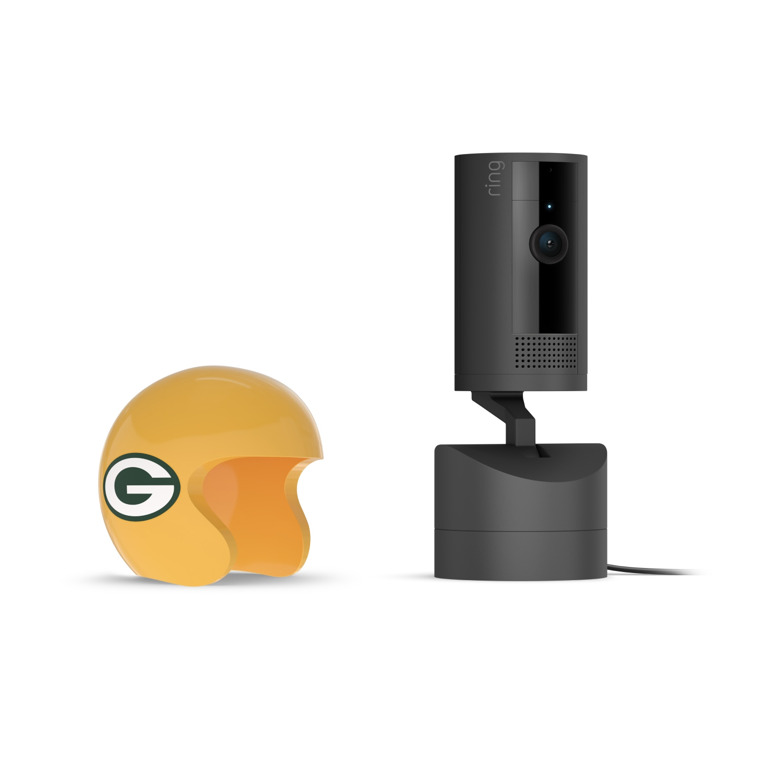 Pan-Tilt Indoor Cam, Black + NFL Game Day Cam Cover — NFC