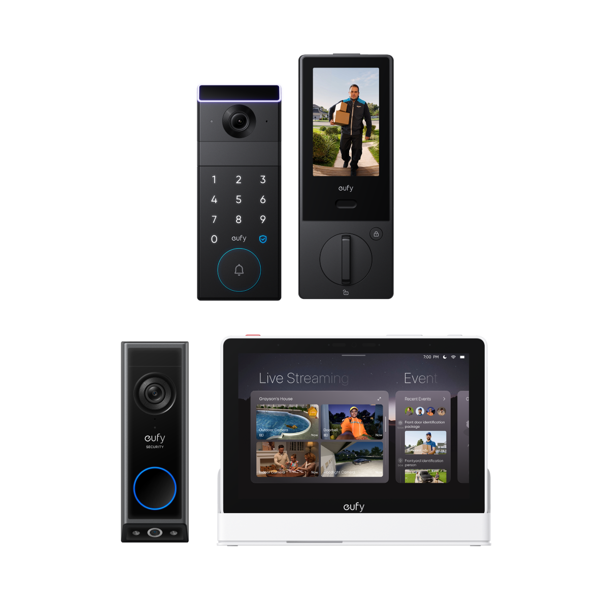 eufy FamiLock S3 Max + Video Doorbell E340 + eufy Smart Display E10