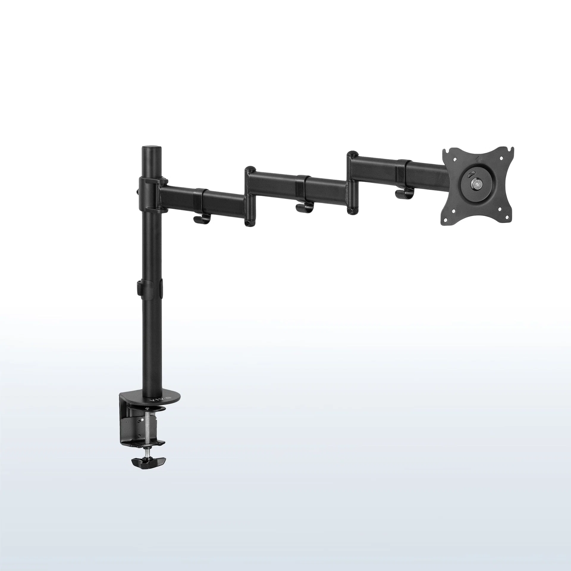 Single Monitor Desk Mount with Extra Long Arm - 13” to 32” Screens