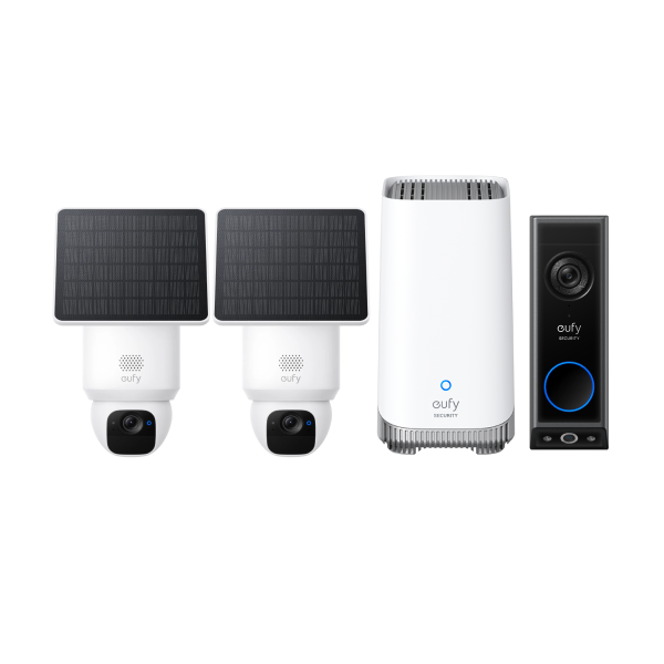 eufy SoloCam E30 + HomeBase™ S380 + Video Doorbell E340 (Battery Powered)
