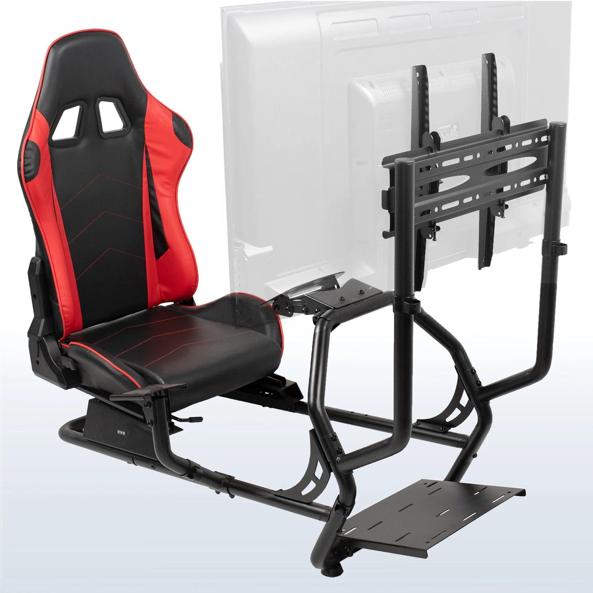 Racing Simulator Cockpit with TV Mount - 32” to 50” Screens