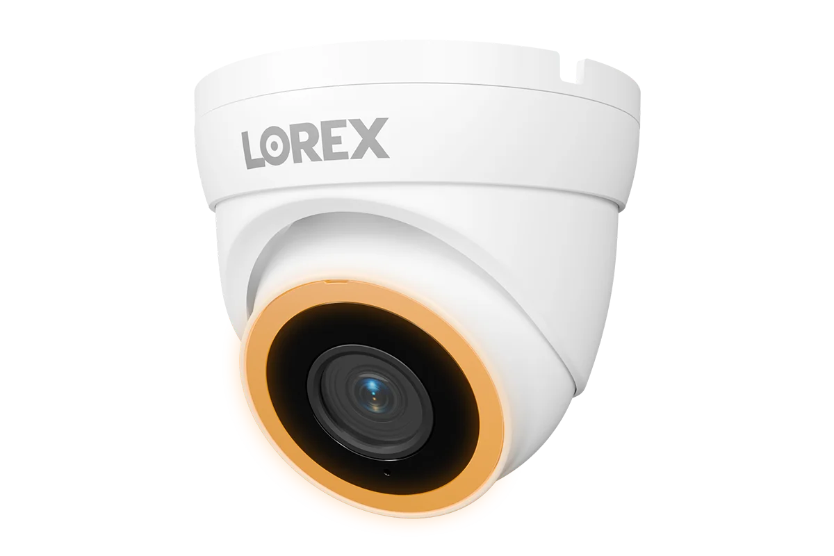 Lorex Connect V7 4K PoE Turret Camera with Color Night IQ+ - White/Black