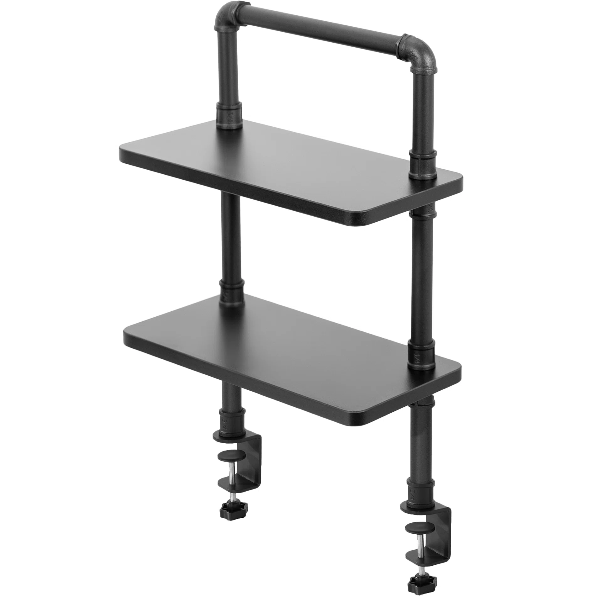 Clamp-on Industrial Pipe Shelves