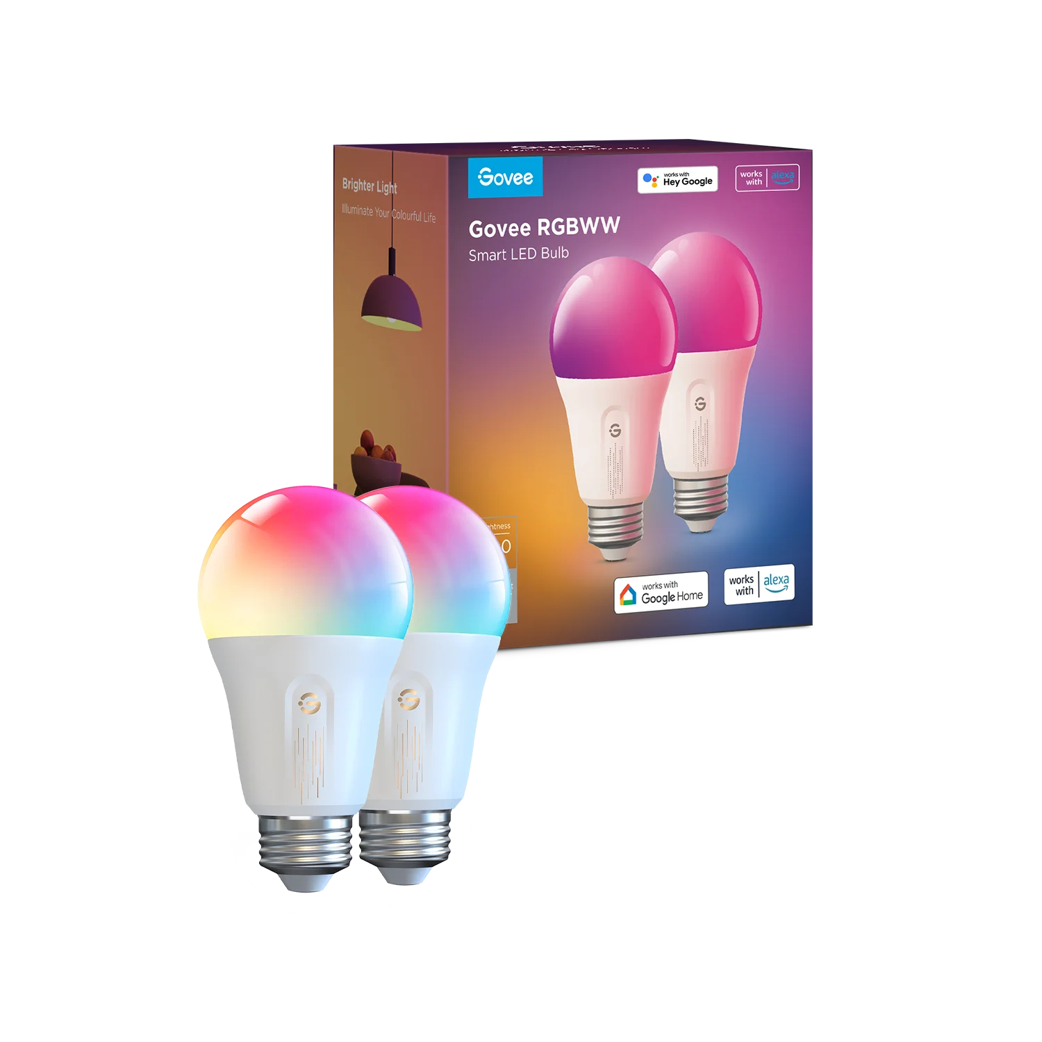 Govee A19 Smart RGBWW Bulbs E26 1200lm