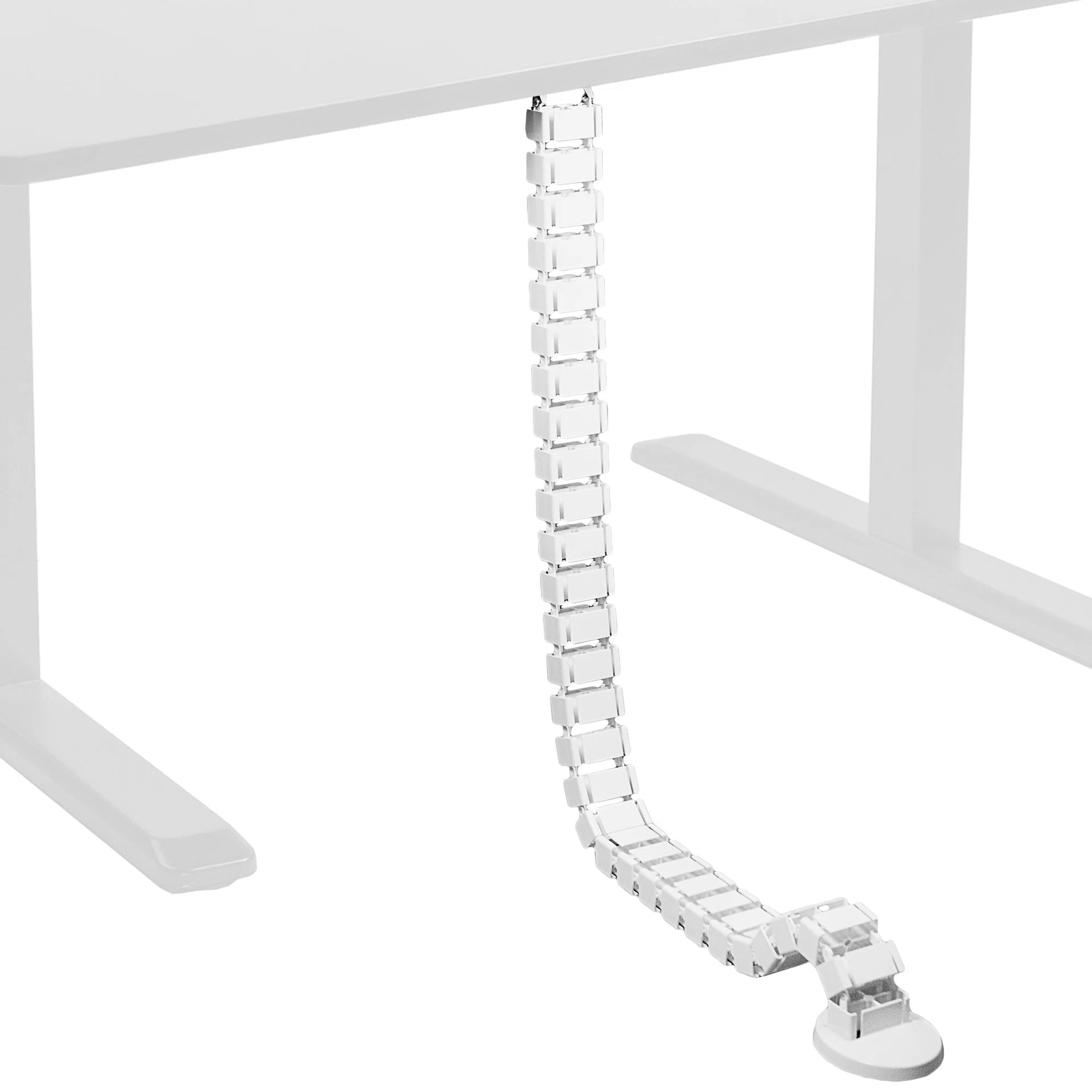 VIVO Vertebrae Cable Management Kit for Desk — White — Product view