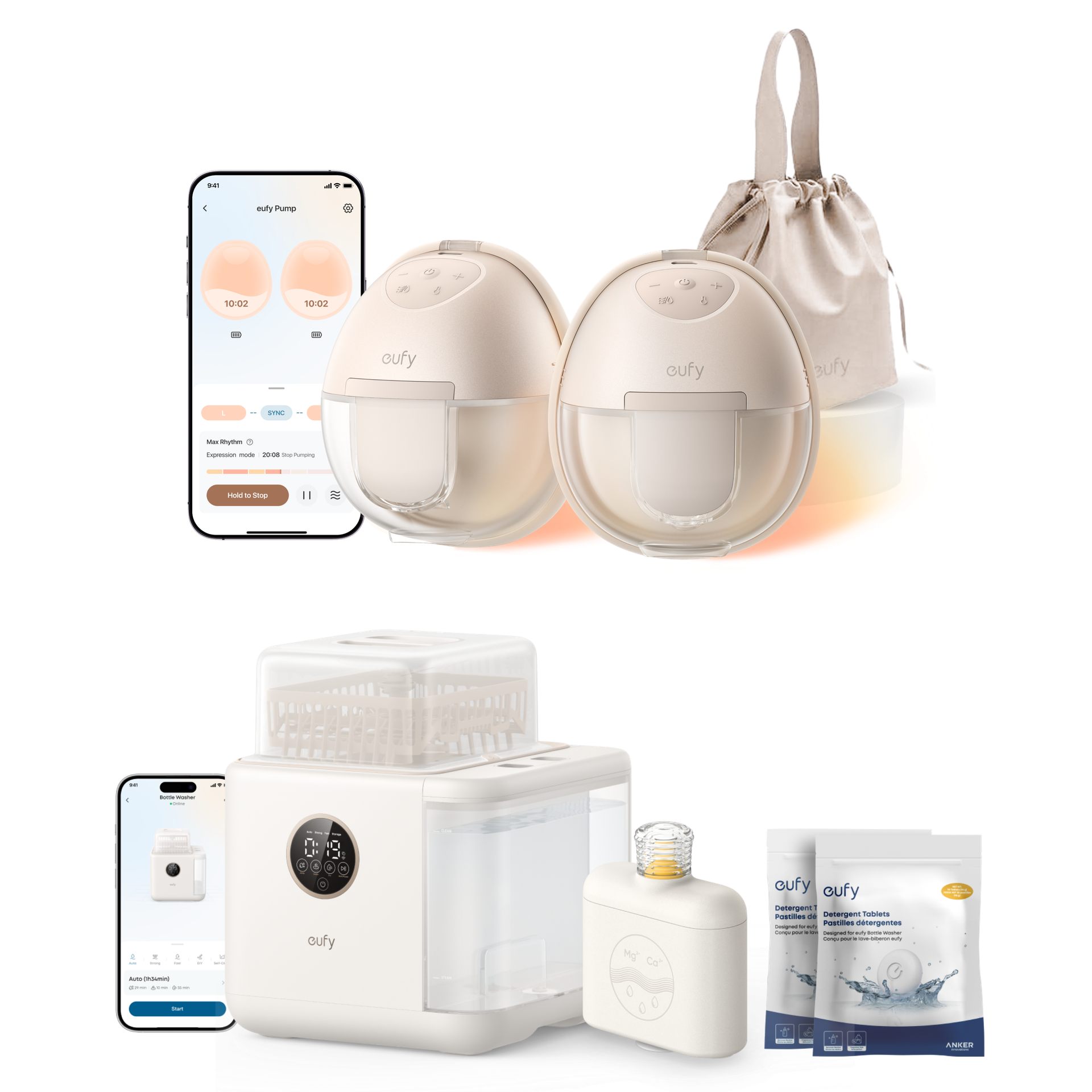 eufy Breast Pump S1 & Baby Bottle Washer S1 Pro