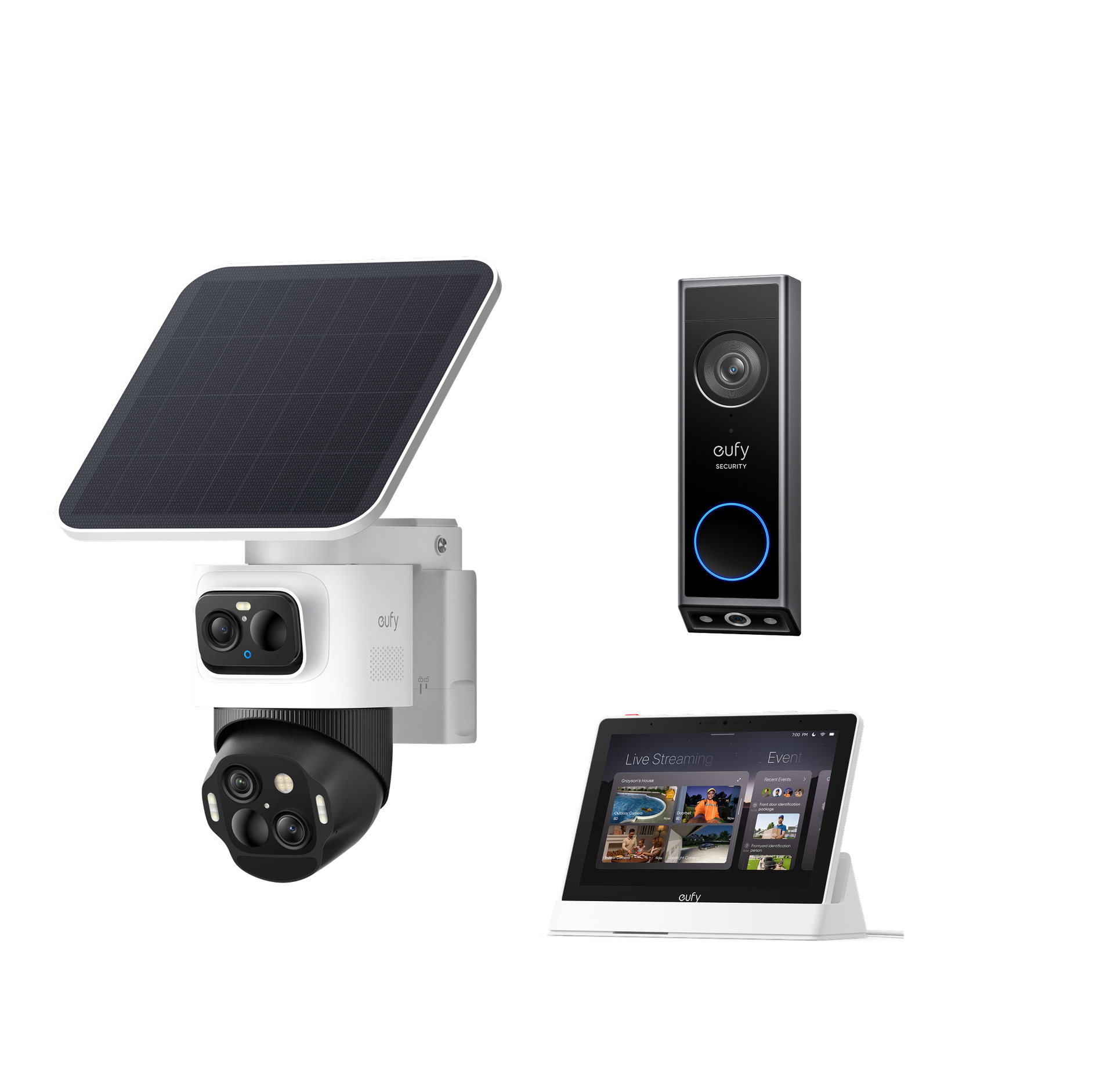 eufyCam S4 +Smart Display E10 + Video Doorbell E340