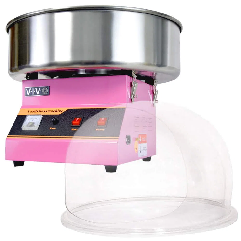 Electric Commercial Cotton Candy Machine with Bubble Shield