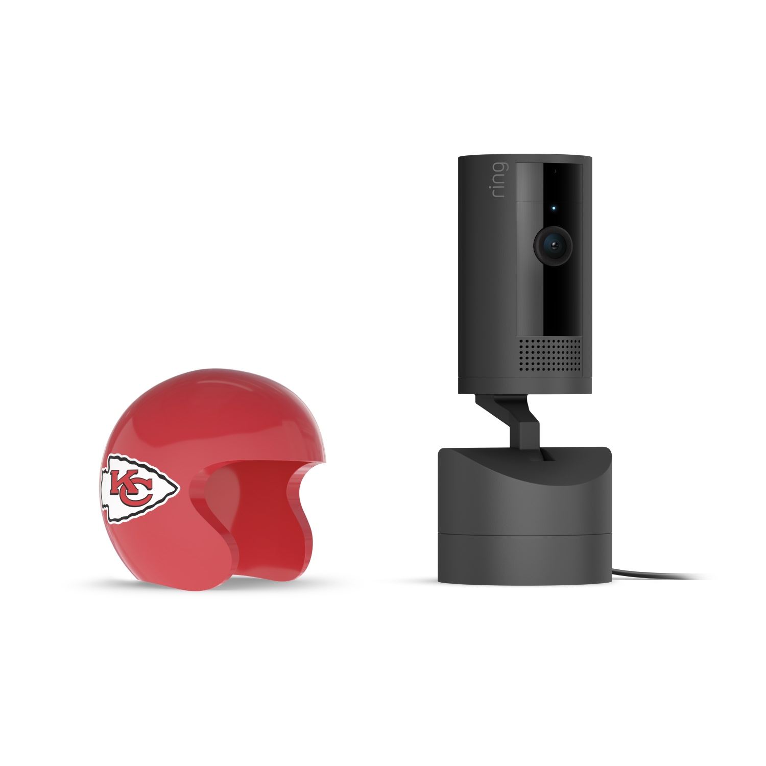 Pan-Tilt Indoor Cam, Black + NFL Game Day Cam Cover — AFC