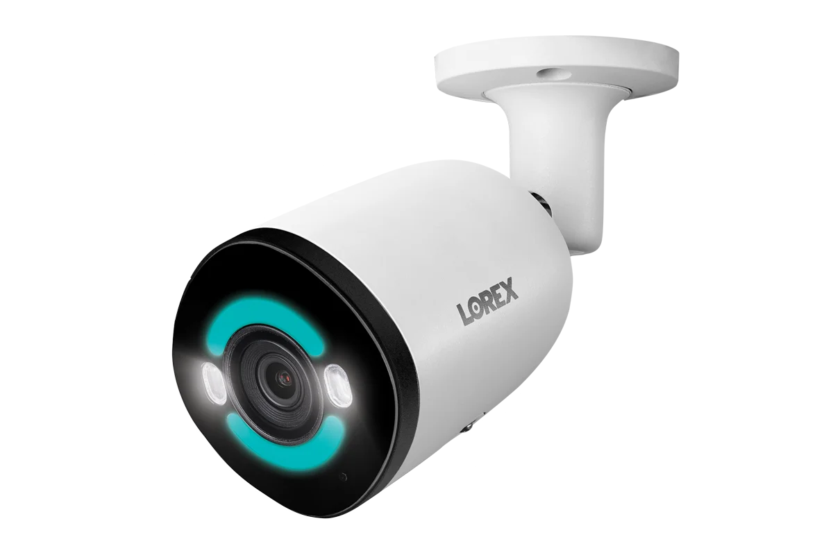 Lorex 4K+ 12MP IP Wired Bullet Security Camera with Smart Security Lighting