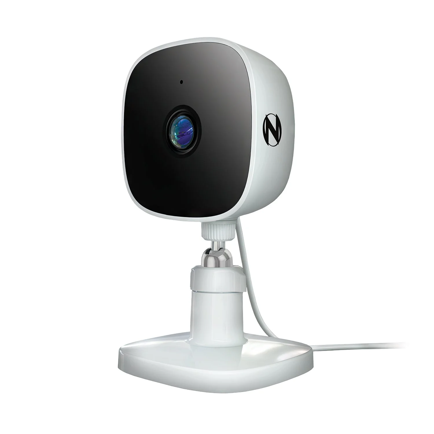 Refurbished Indoor Wi-Fi IP Plug In 1080p Deterrence Camera with 2-Way Audio - White