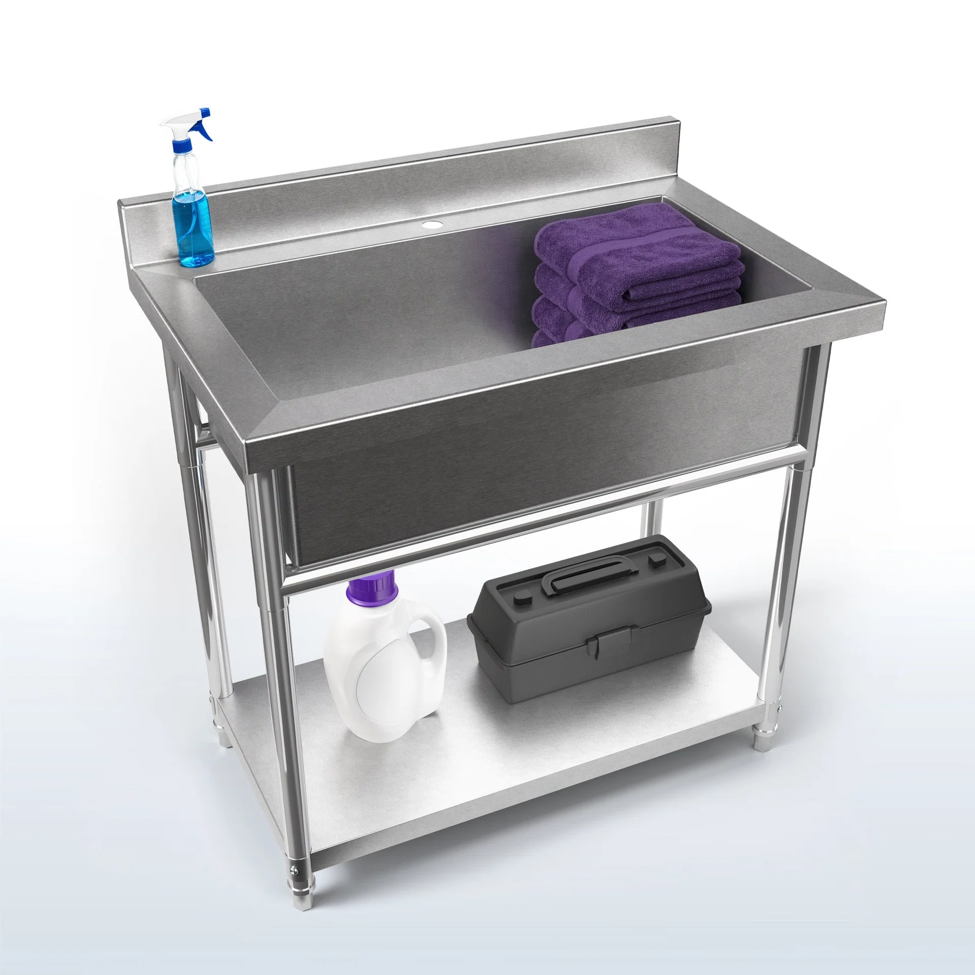 Life Finds by VIVO Stainless Steel Single Bowl Large Utility Sink