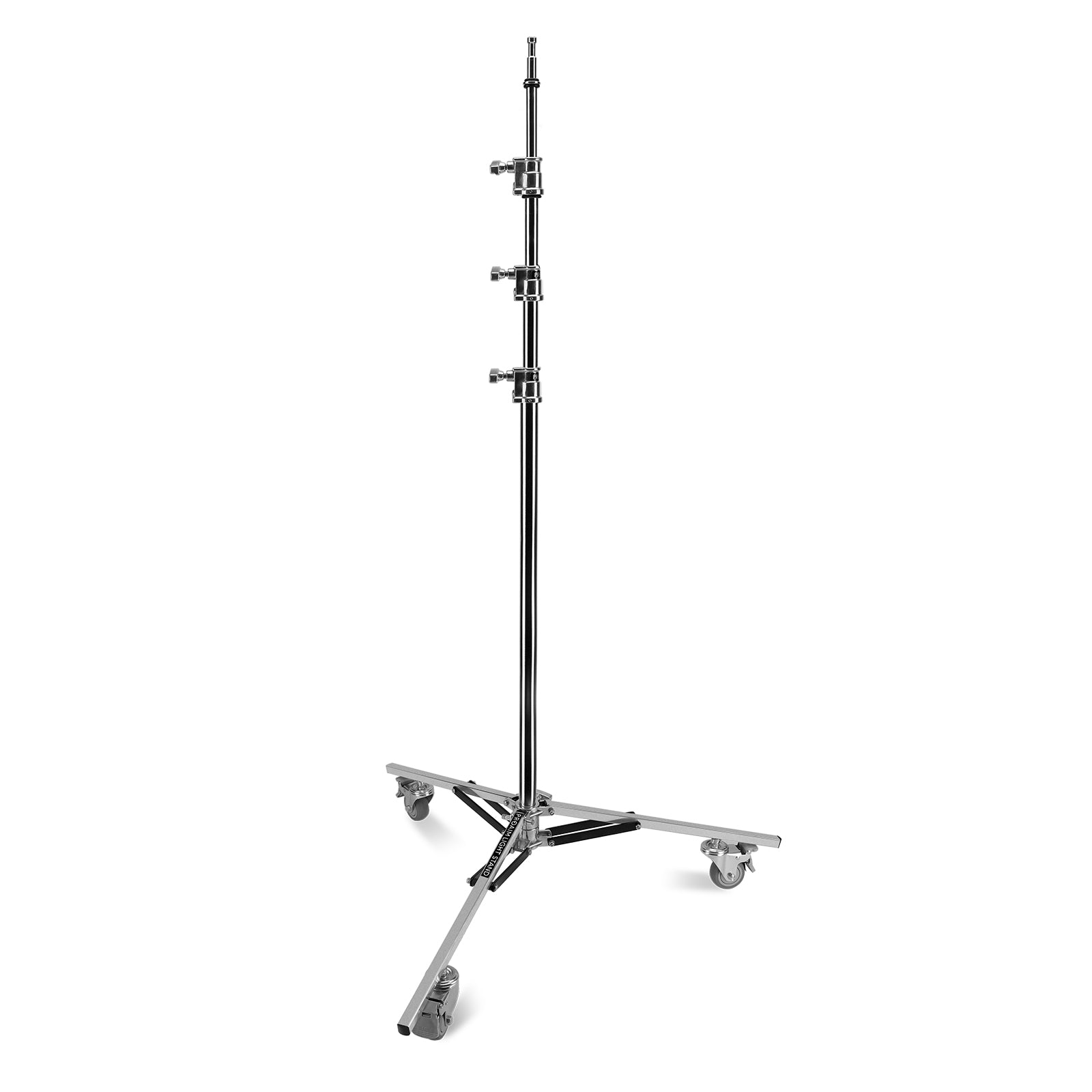 Baby 5/8” Jr. Triple Riser Roller Stand w Wheels for Studio, Photography | Max. Height: 12.2 Feet