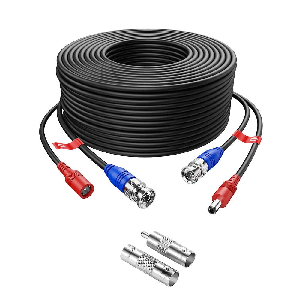 60 ft/100 ft/150 ft Video & Power 2 in 1  Cables, BNC Extension Cables