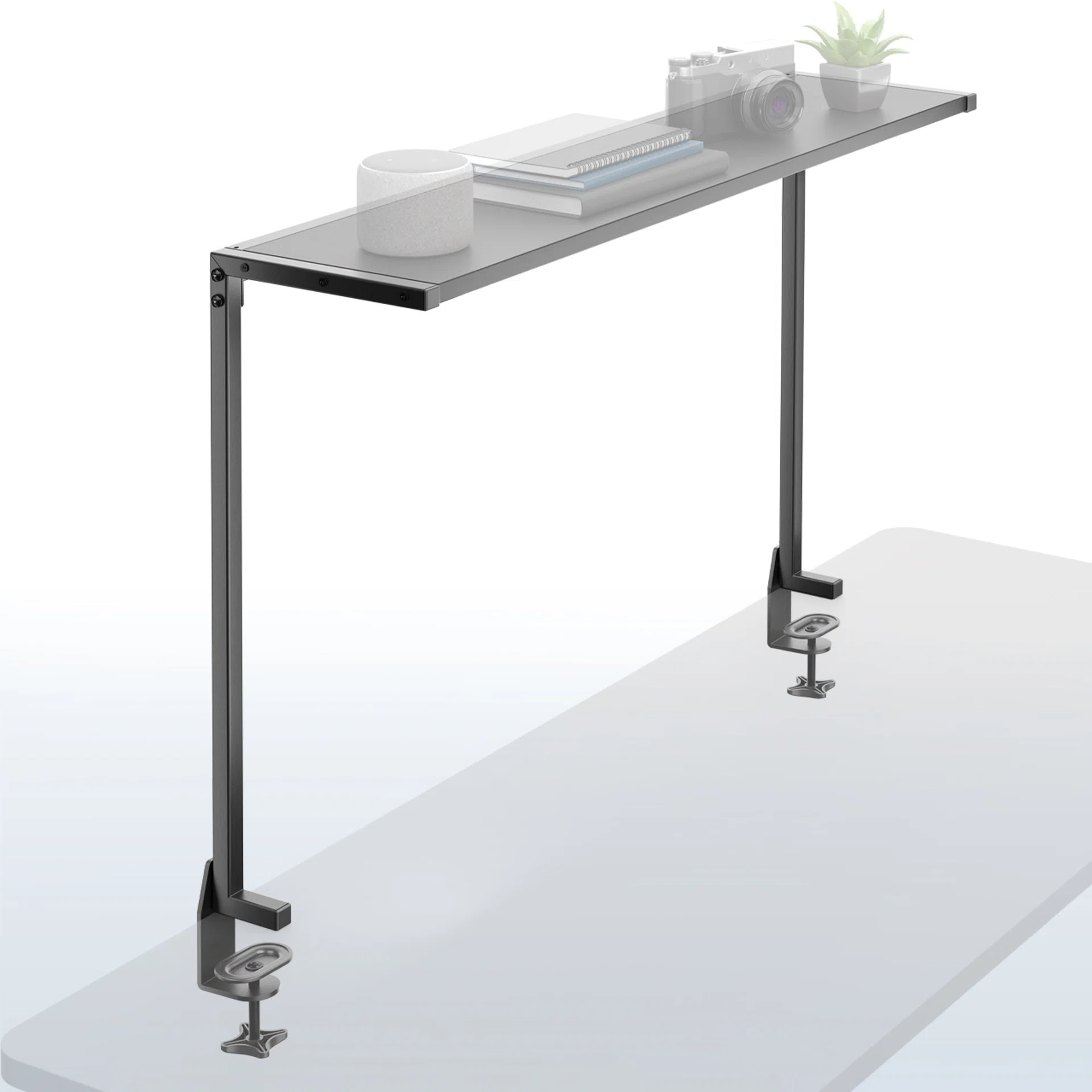 38” Clamp-on Overhead Shelf