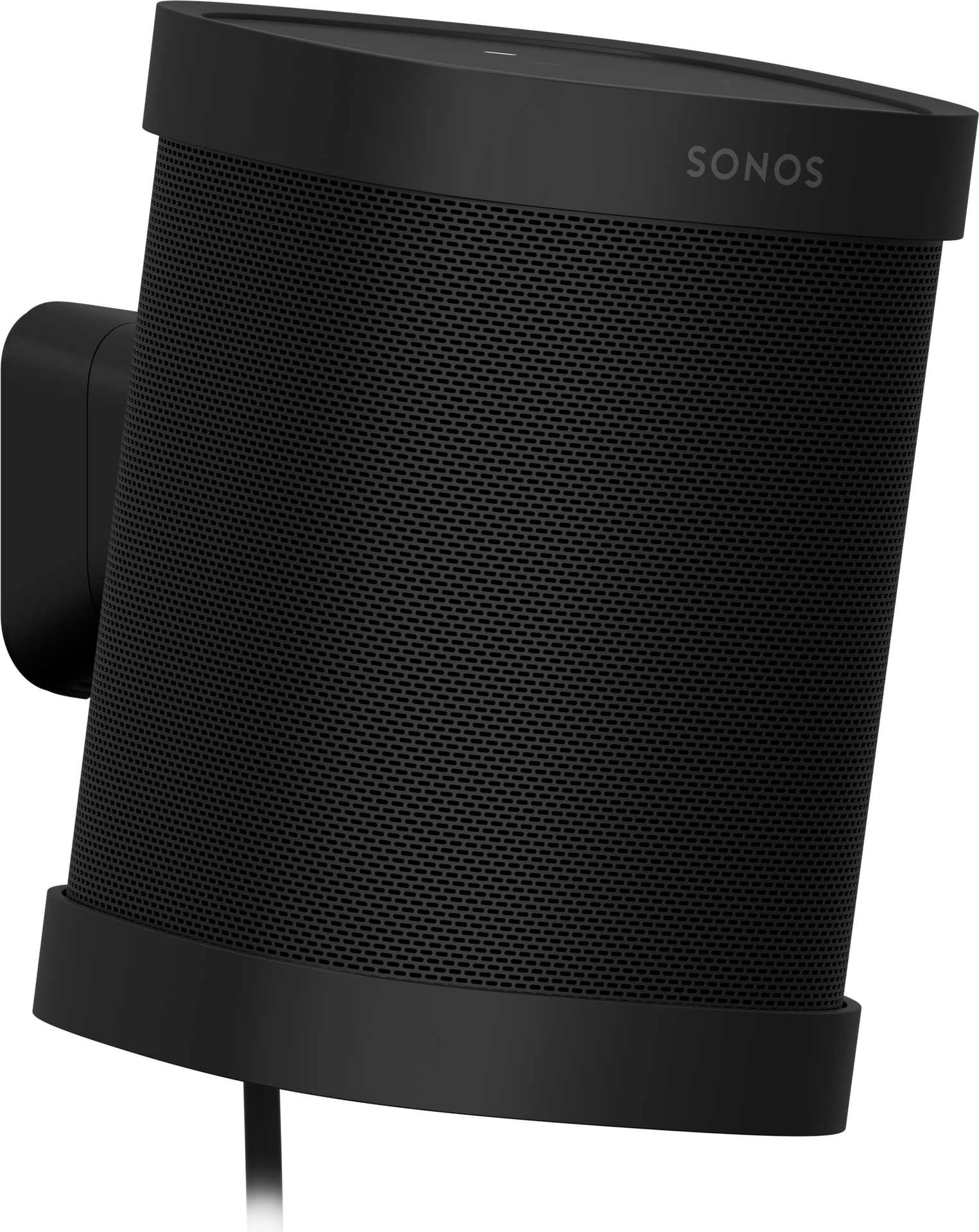 One mount with One angle black (mount/stand/shelf only; demonstration speaker not included)