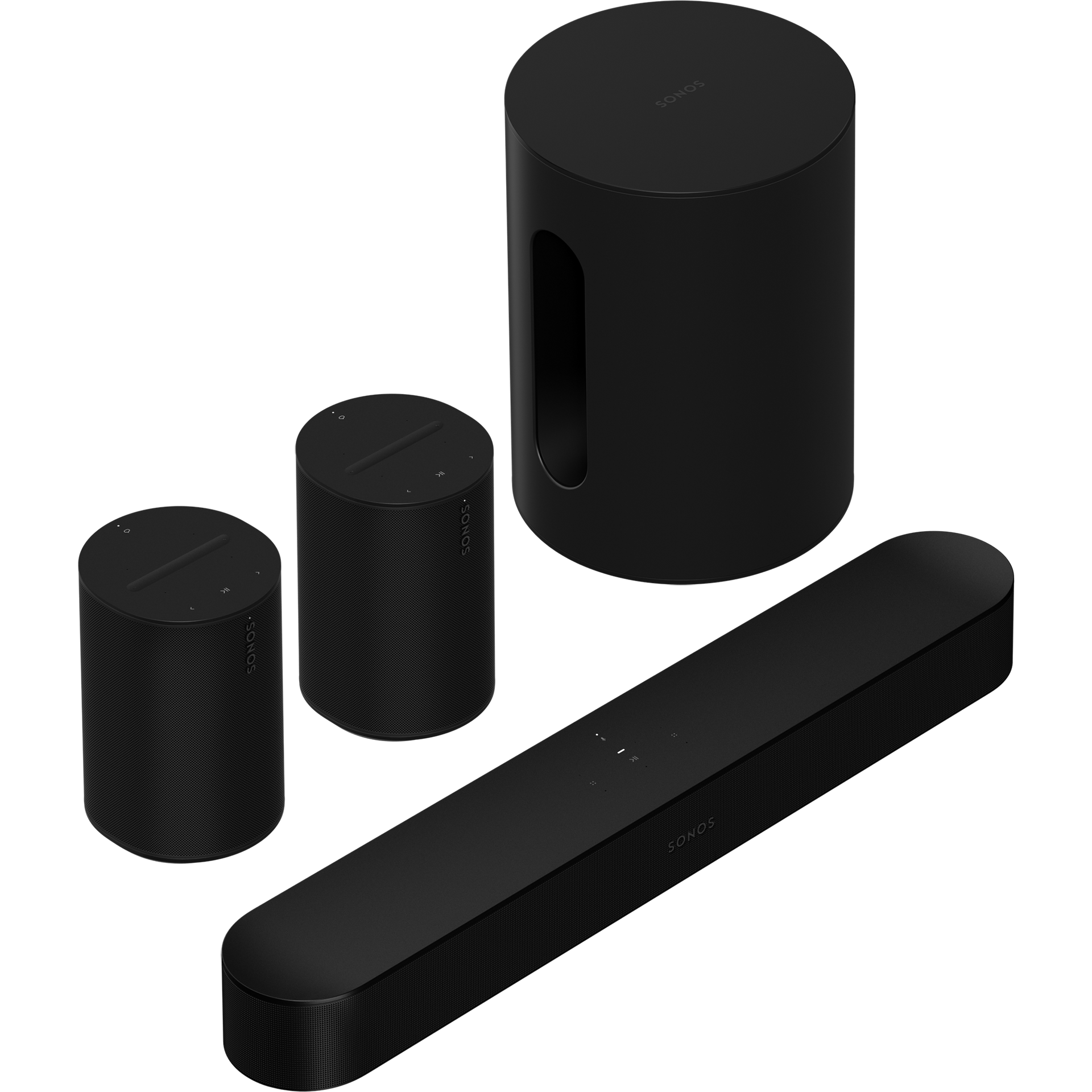 Black Beam, Sub Mini, and pair of Era 100s