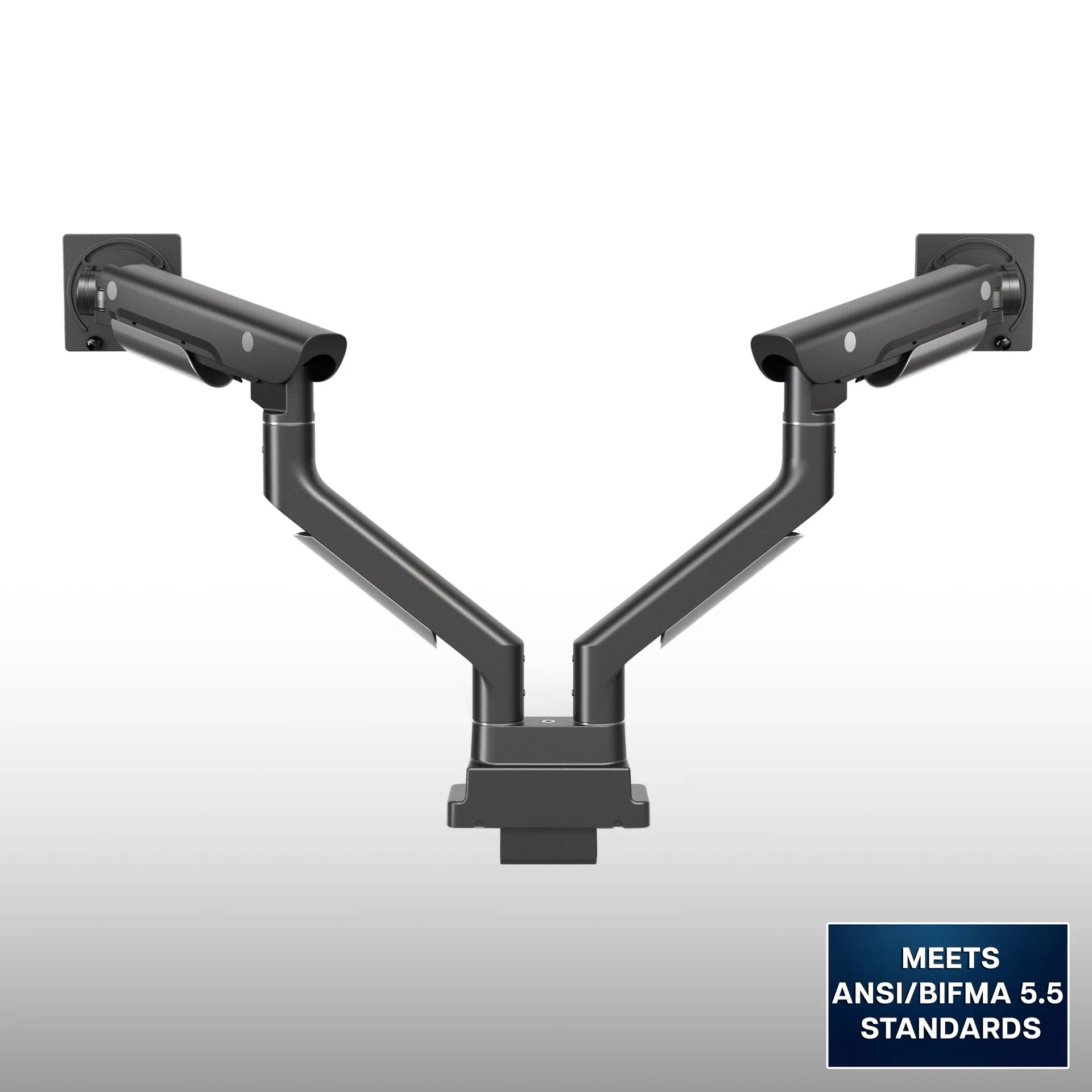 VIVO VIVO PRO Pneumatic Arm Dual Ultrawide Monitor Desk Mount - Up to 38" Screens — Black — Product view